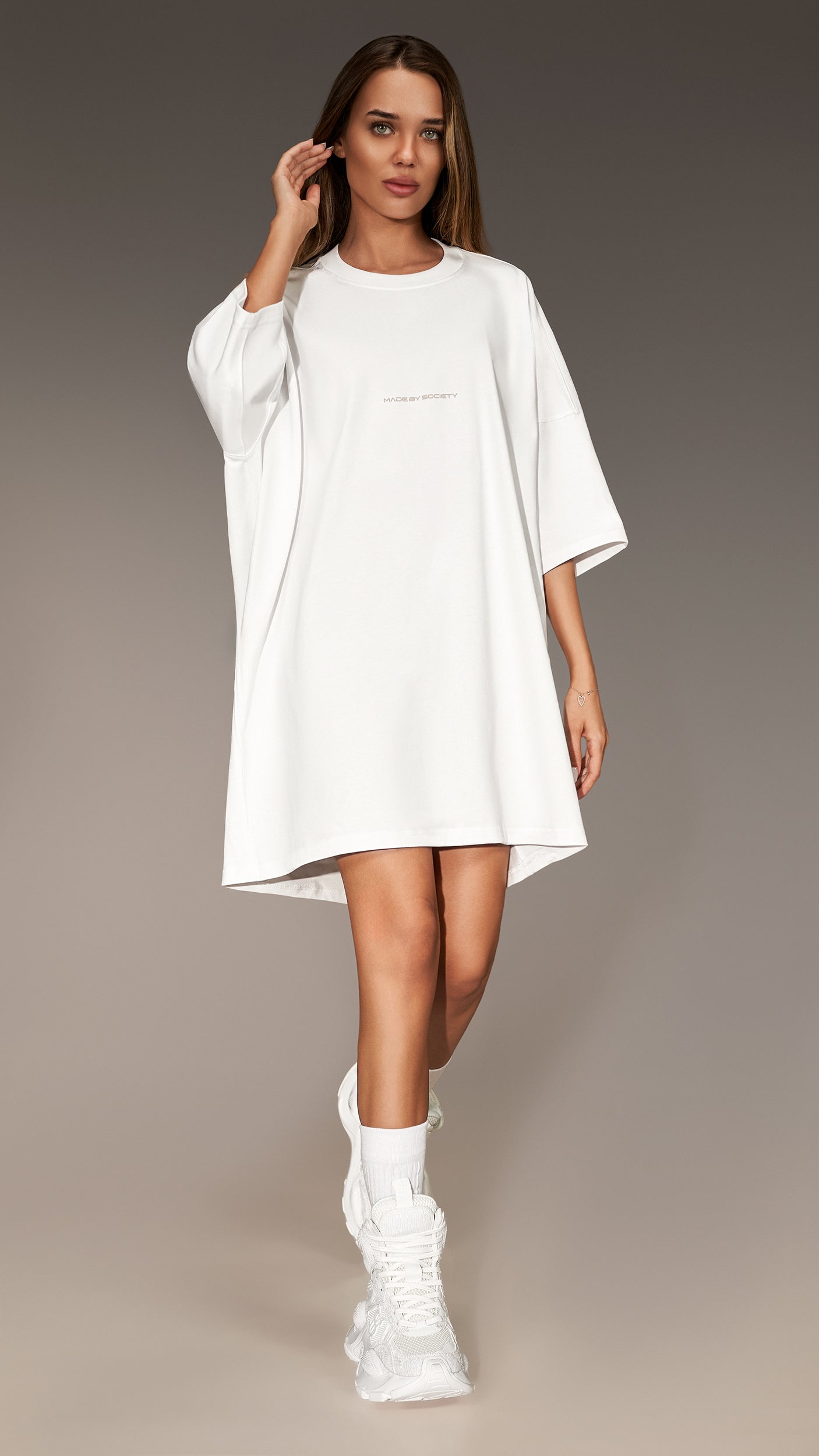 Tricou oversized cu decupaj la spate - T26325