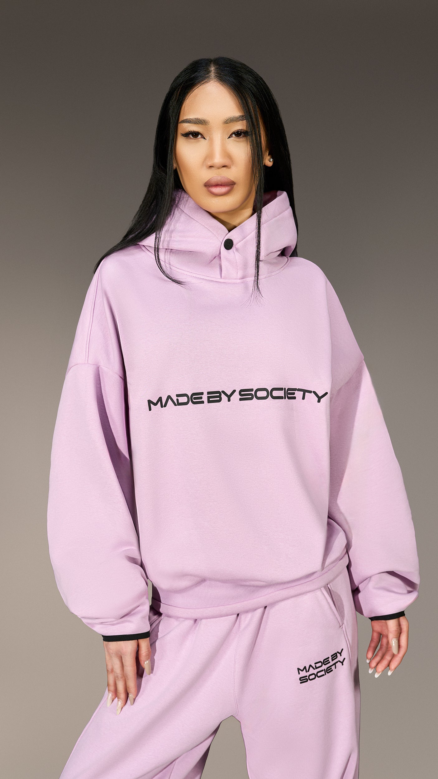 Оверсайз худи "Made by Society" - H26078