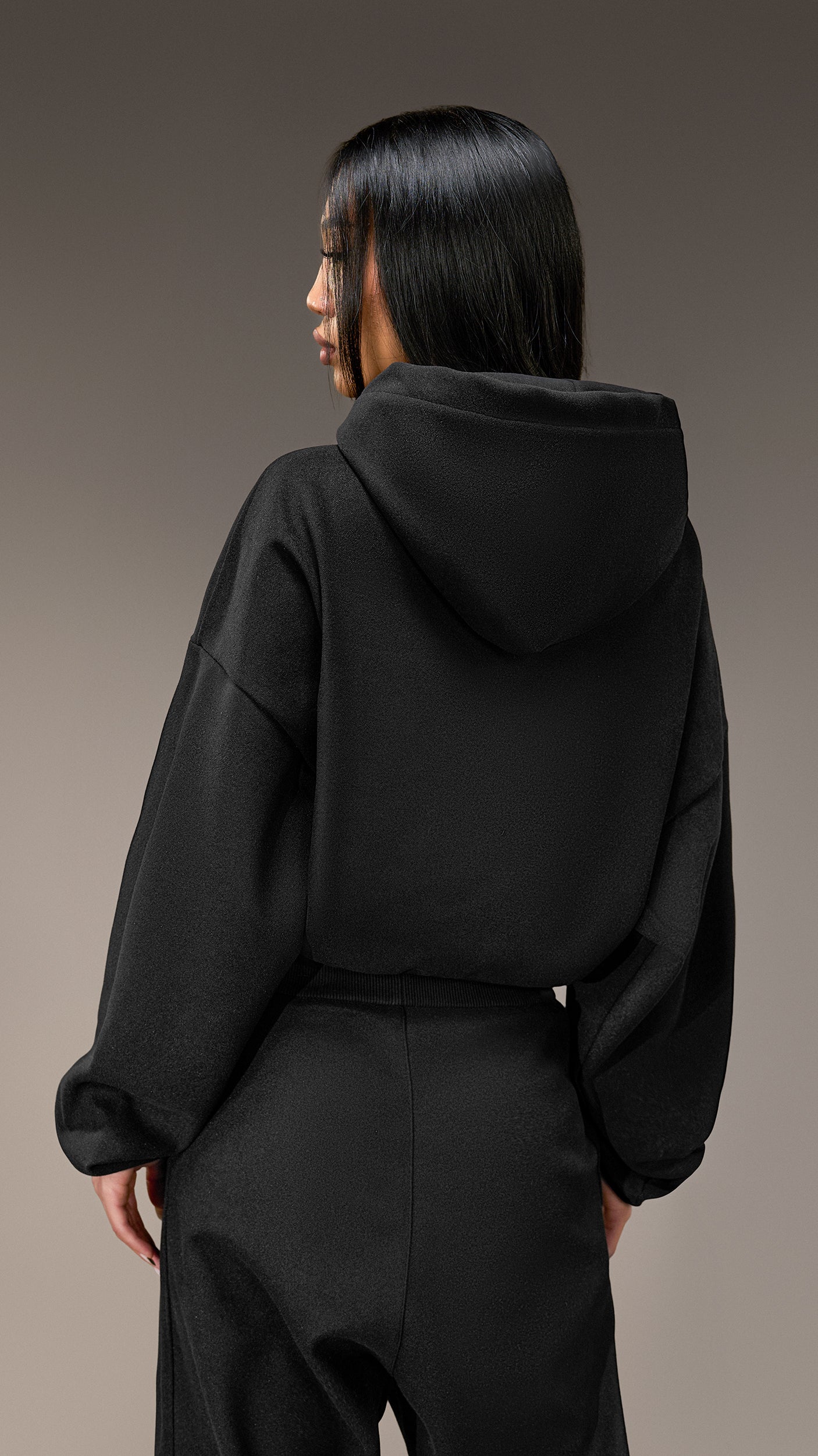 Crop блуза с качулка "Made by Society" - H26118