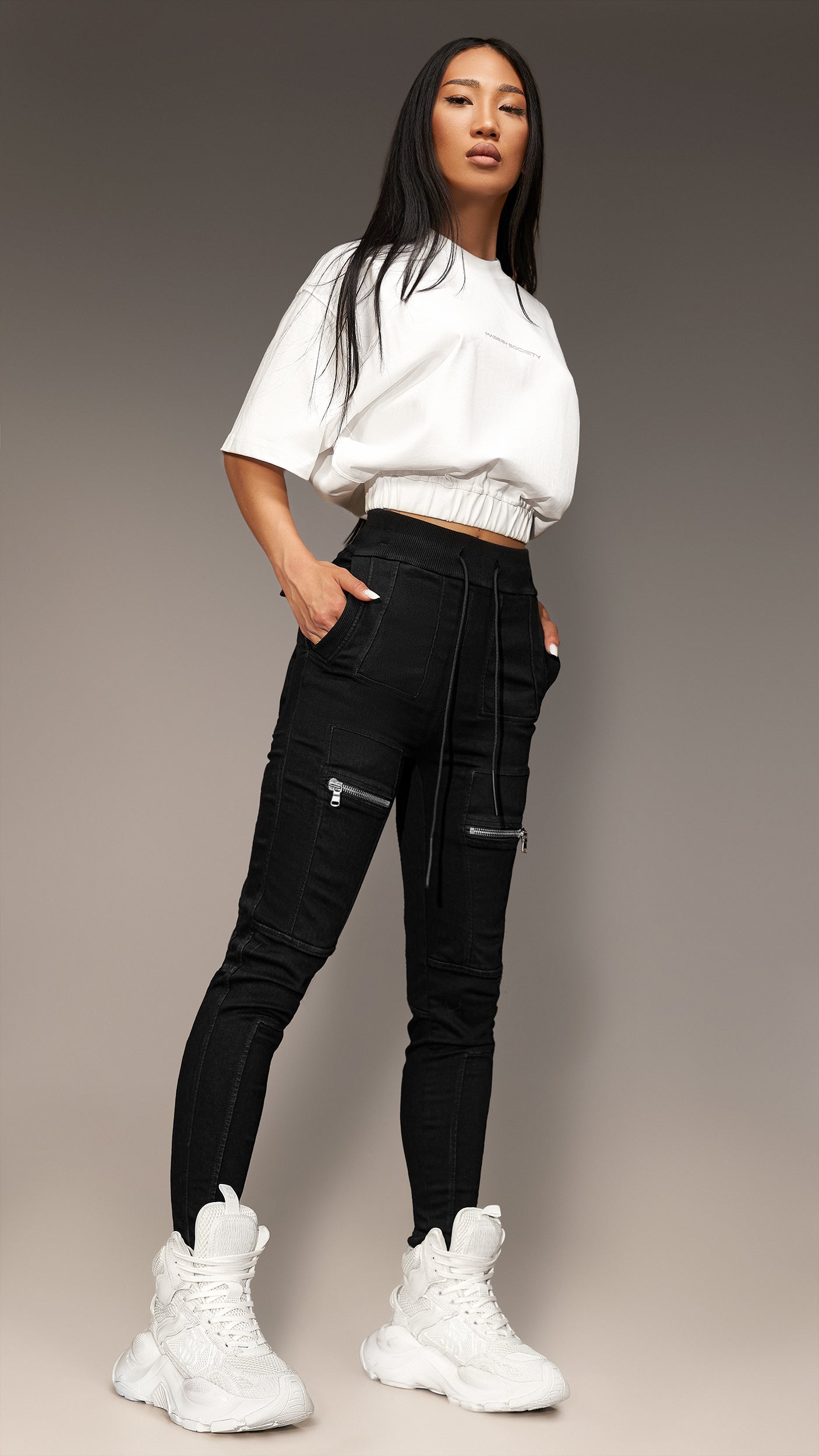 Pantaloni skinny cargo - P21525