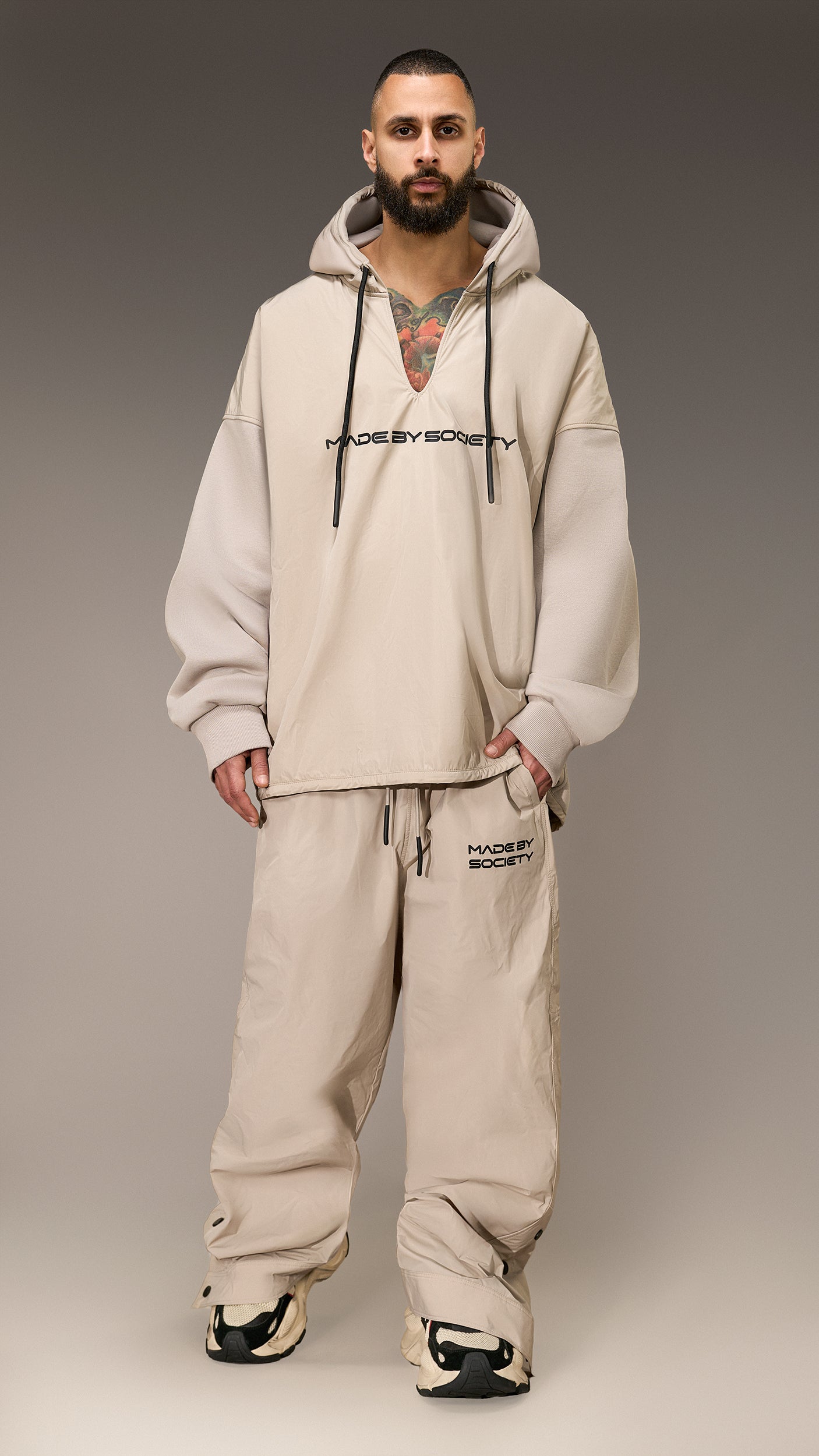 Оверсайз худи „Made by Society” – H16085