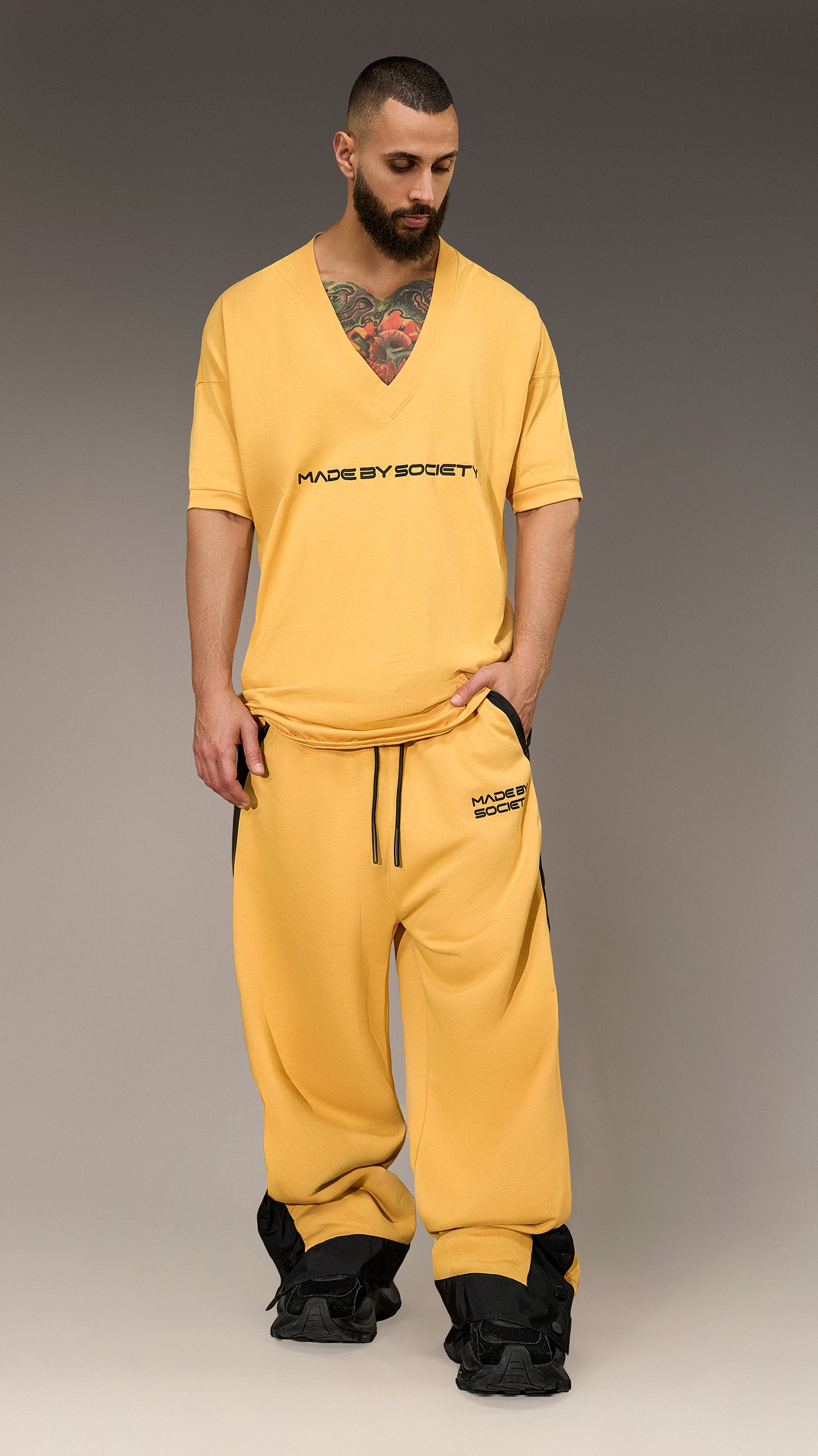 Tricou Made by Society cu decolteu – T16084