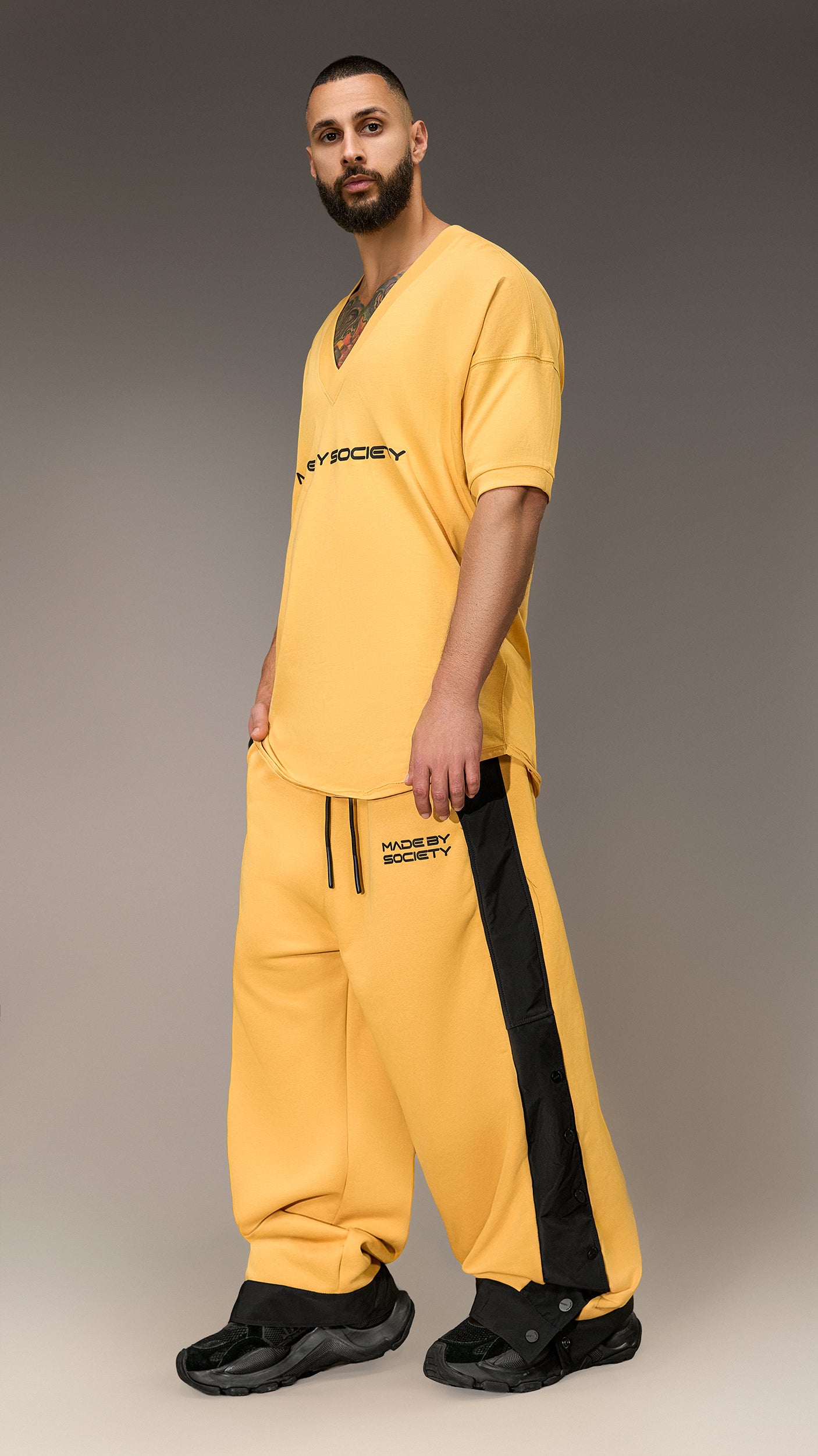 Широки панталони с капси - P16083