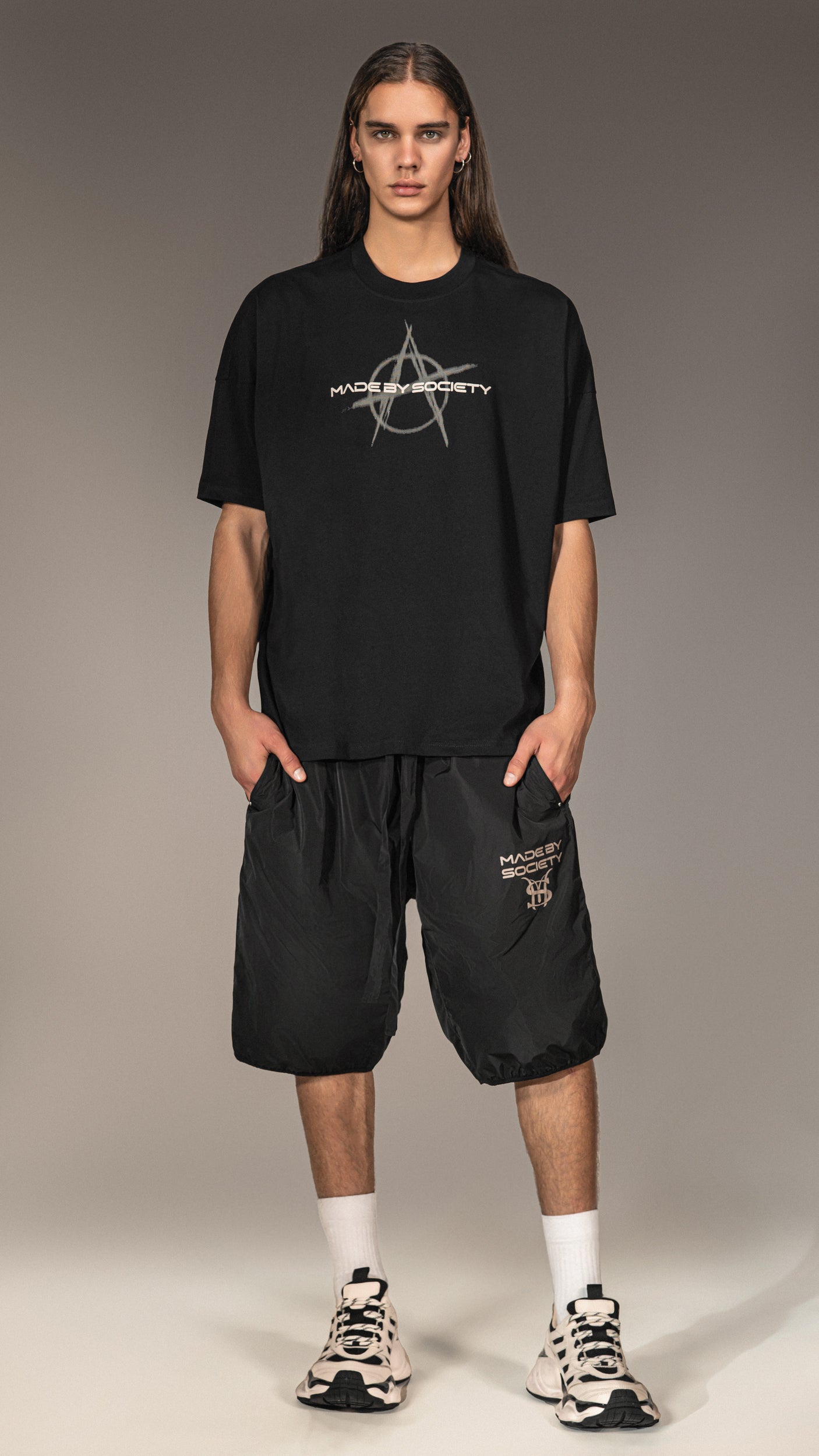 Къси панталони тип 'бермуда' "Made by society" - B15619