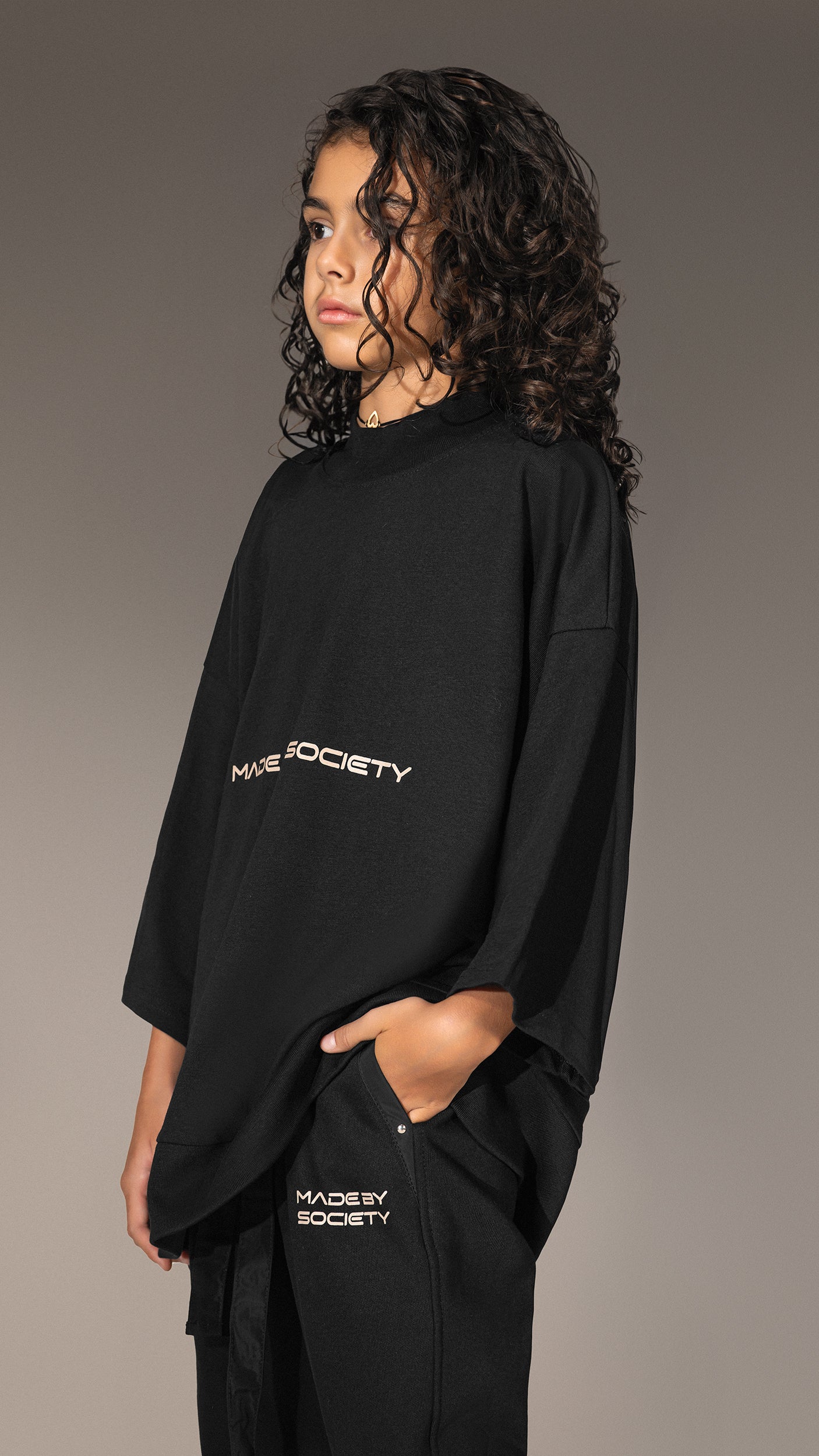 Oversized тениска "Made by Society" - T35639