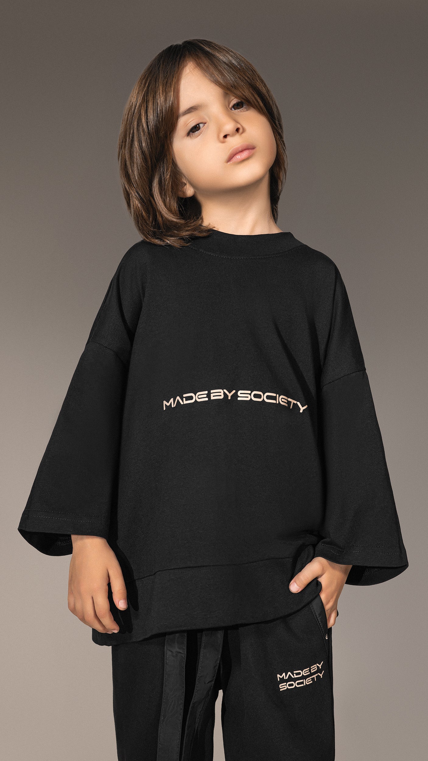 Oversized тениска "Made by Society" - T35639