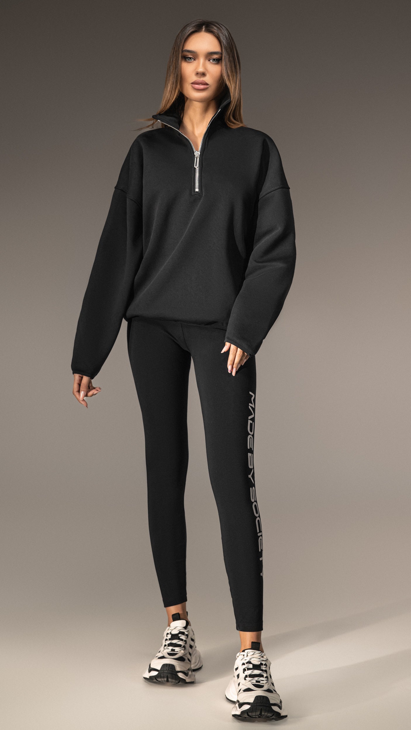 Оувърсайз суичър „Made by Society” – H25767