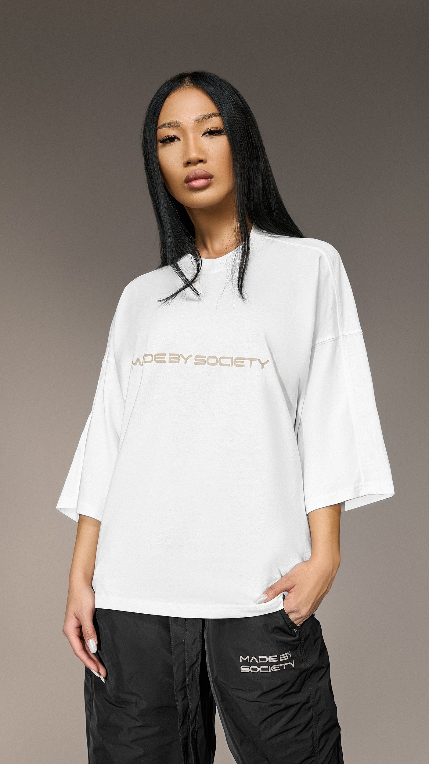 Оверсайз тениска "Made by Society" - T25844