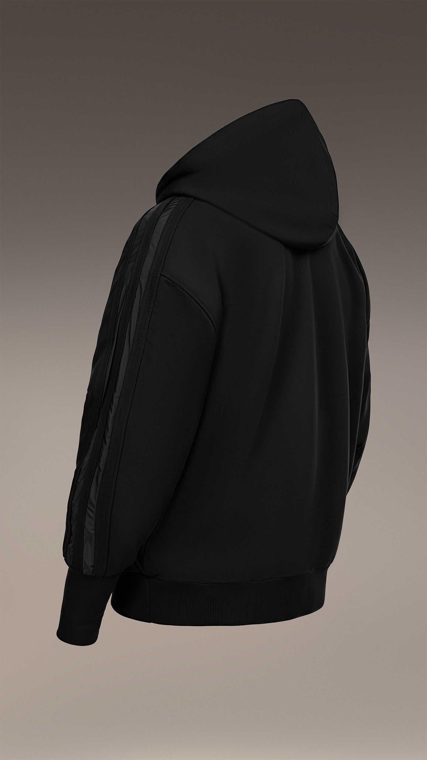 Суичър с цип с вертикални линии - H13148