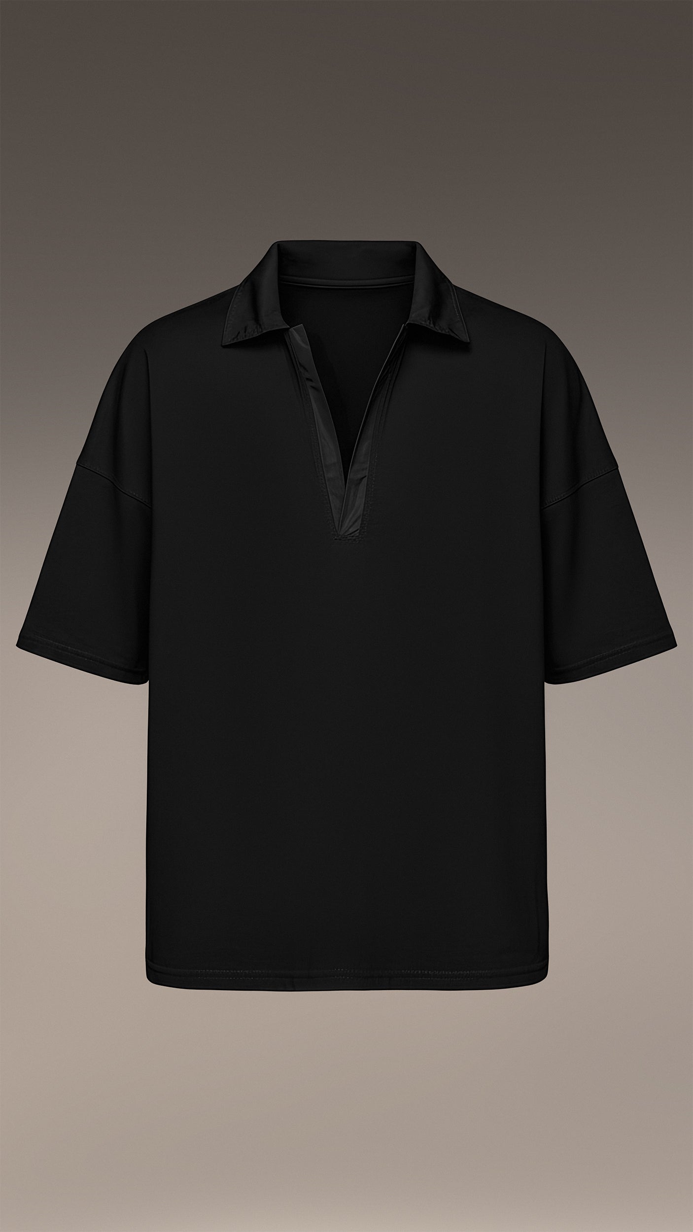 Поло тениска с изрязан деколте - T16625