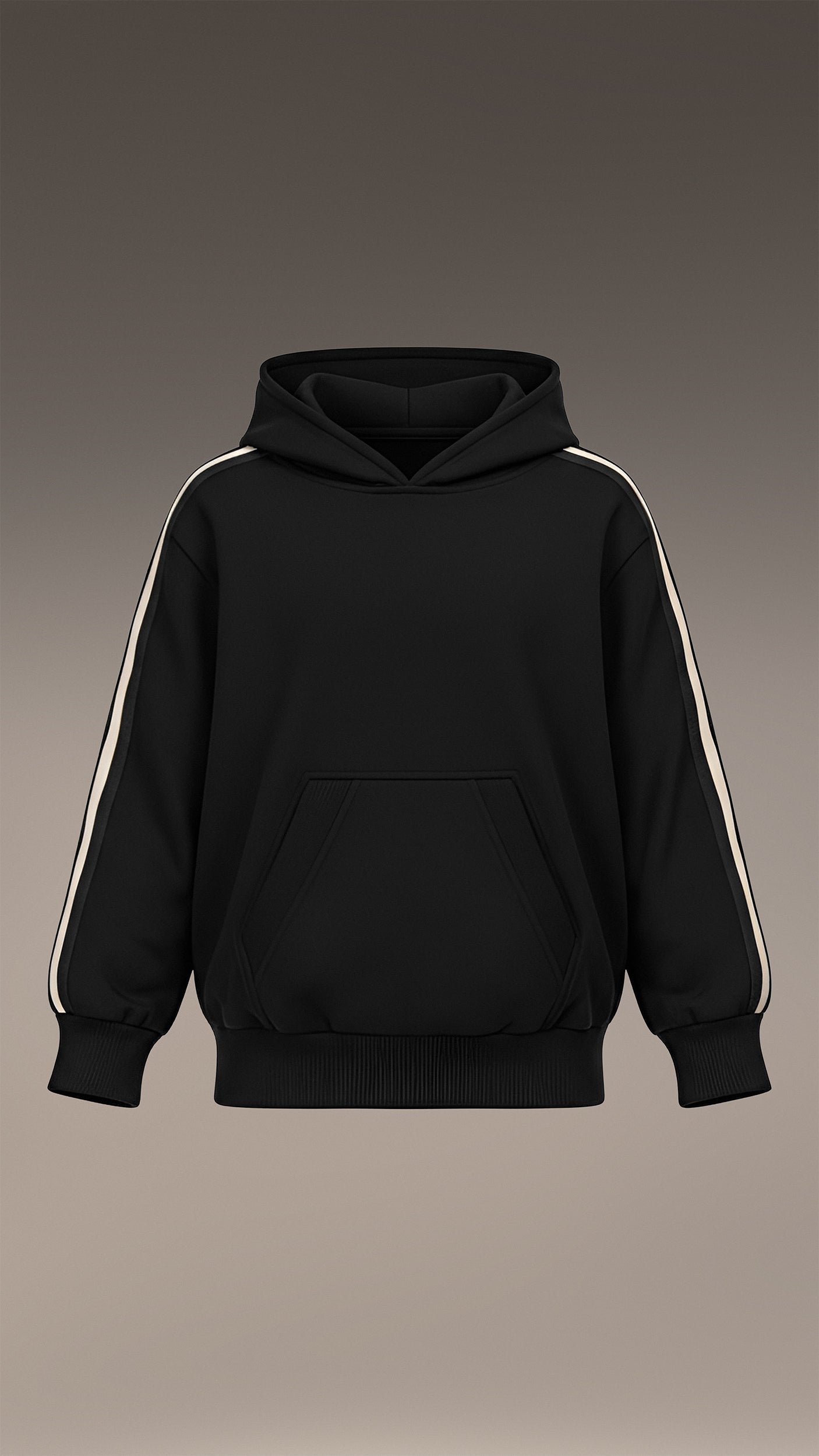 Худи с вертикални линии - H32968