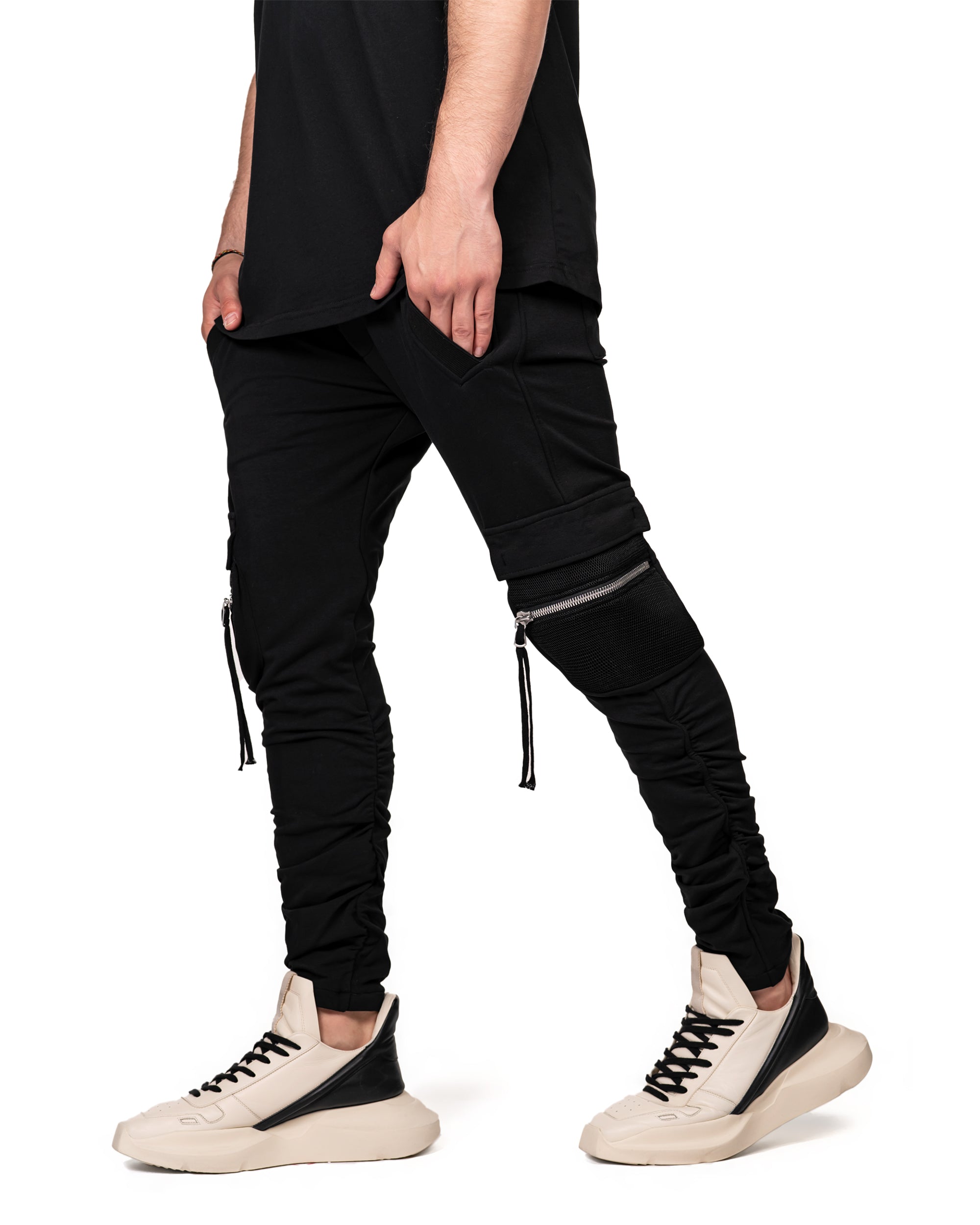 Net cargo pants - P11060
