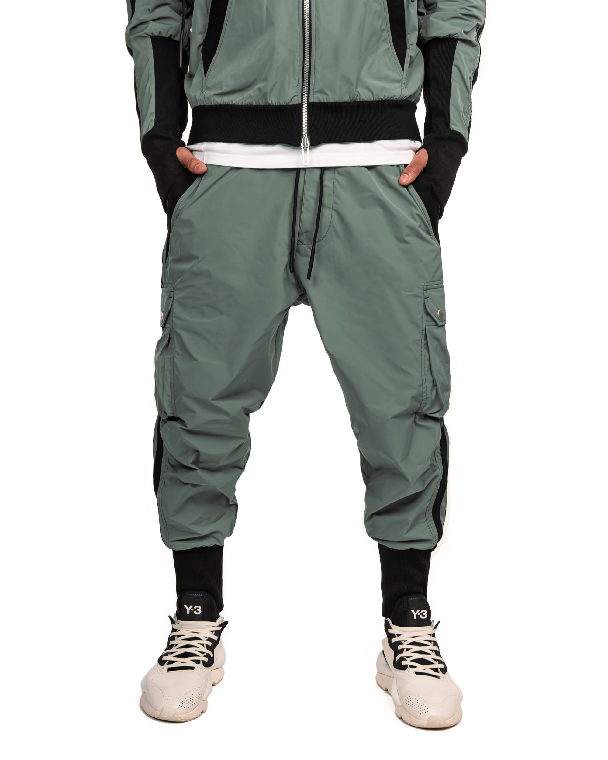 Vertical lines cargo pants - P12534