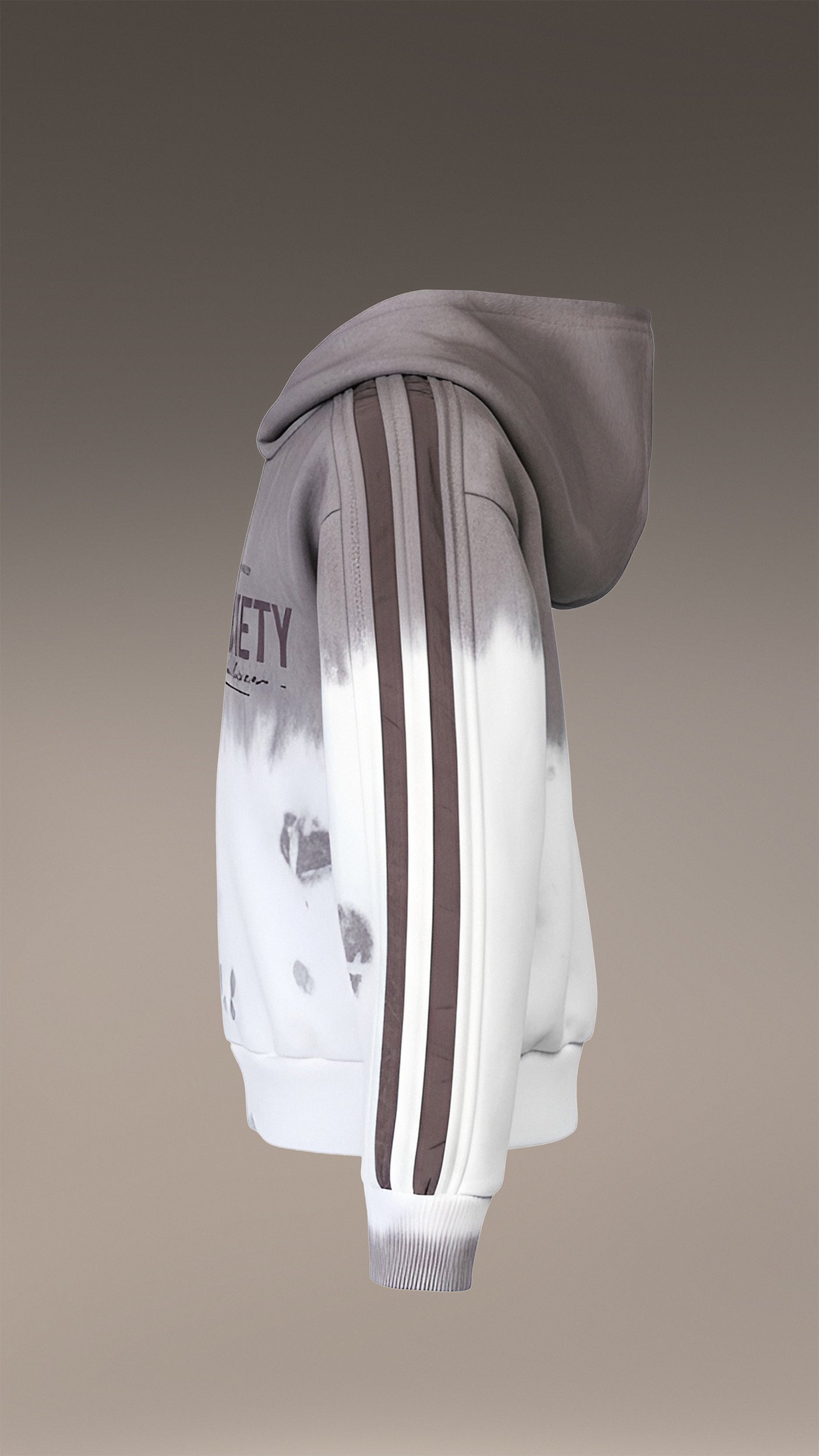 Суитшърт с изгорени линии - H33802