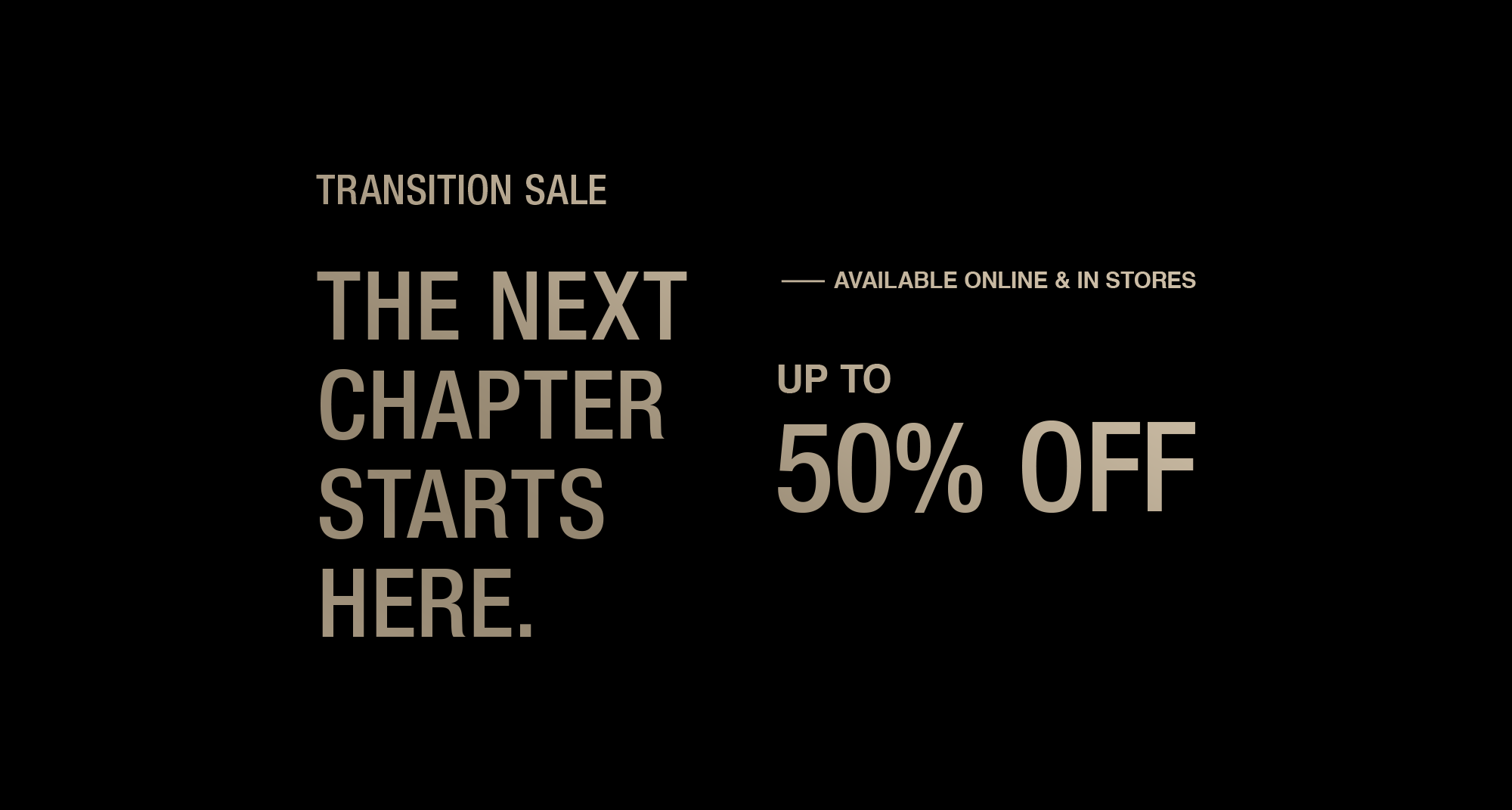 Transition Sale | Barbati