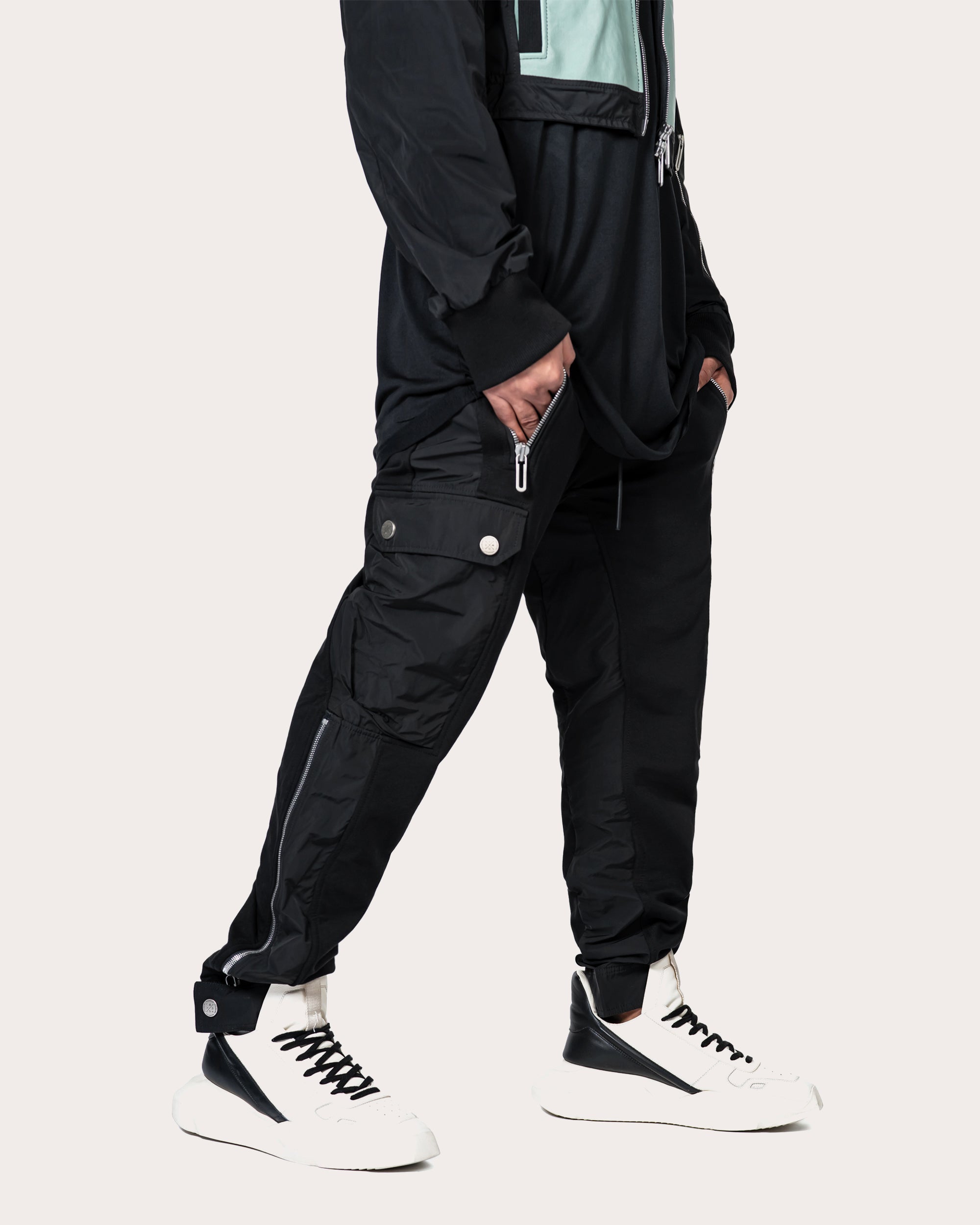 Zip cargo track pants - P12377