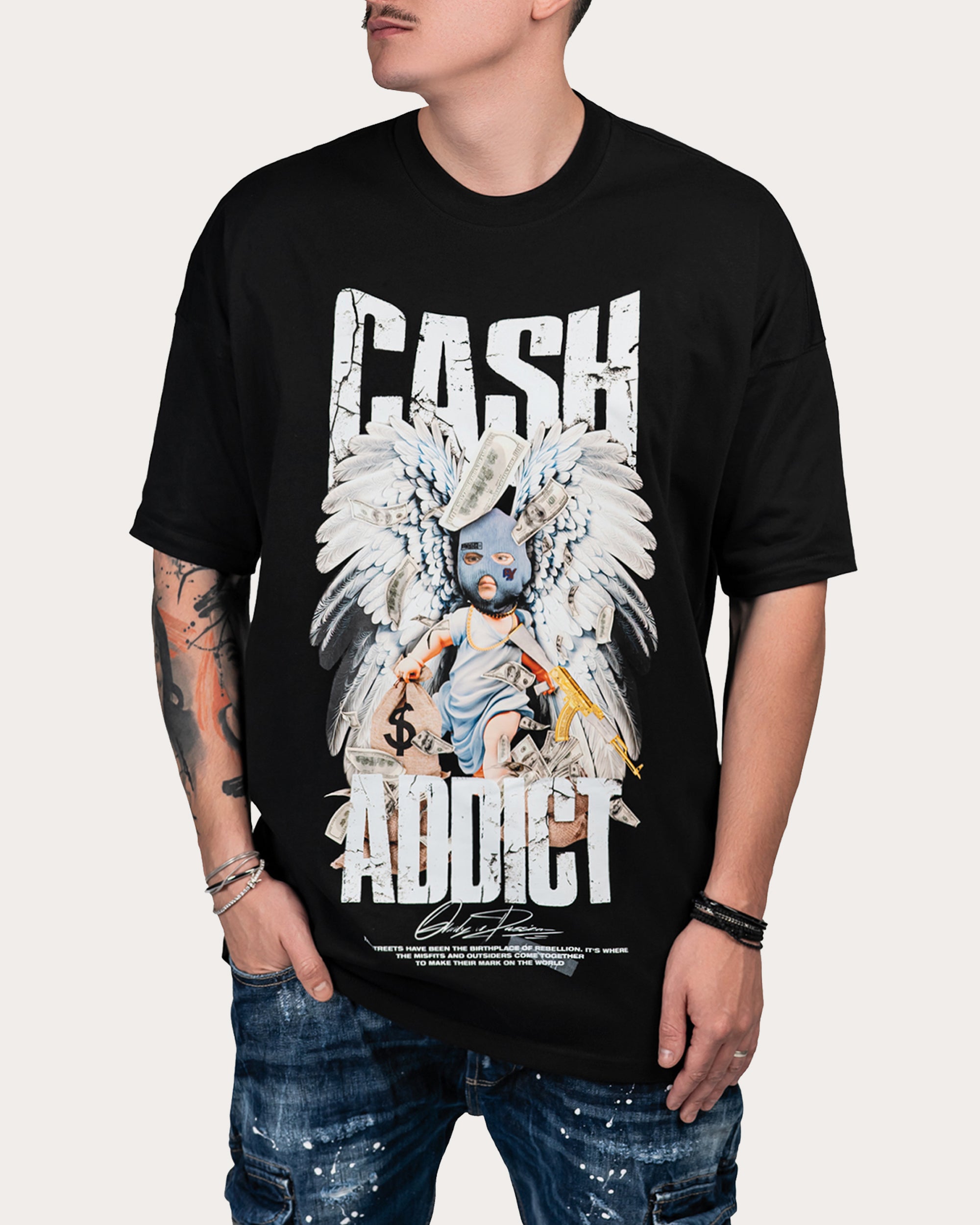 Тениска Cash addict - T15040