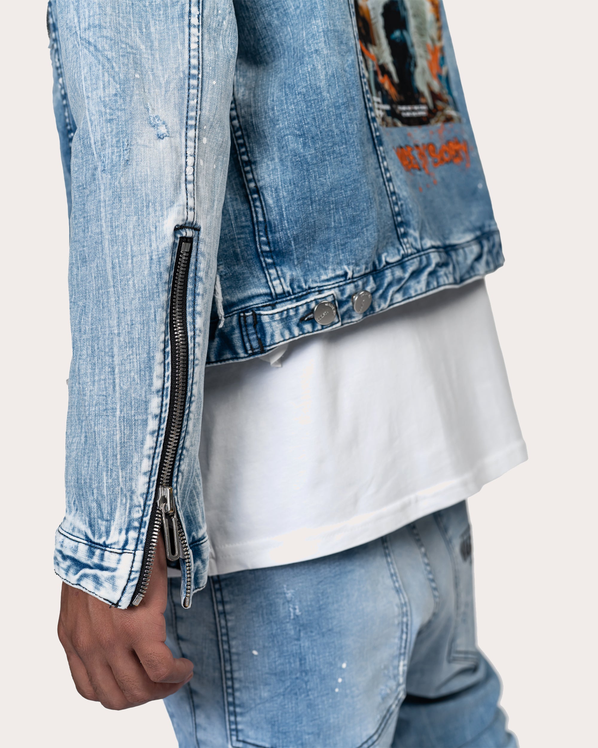 Gangster denim jacket - J13762