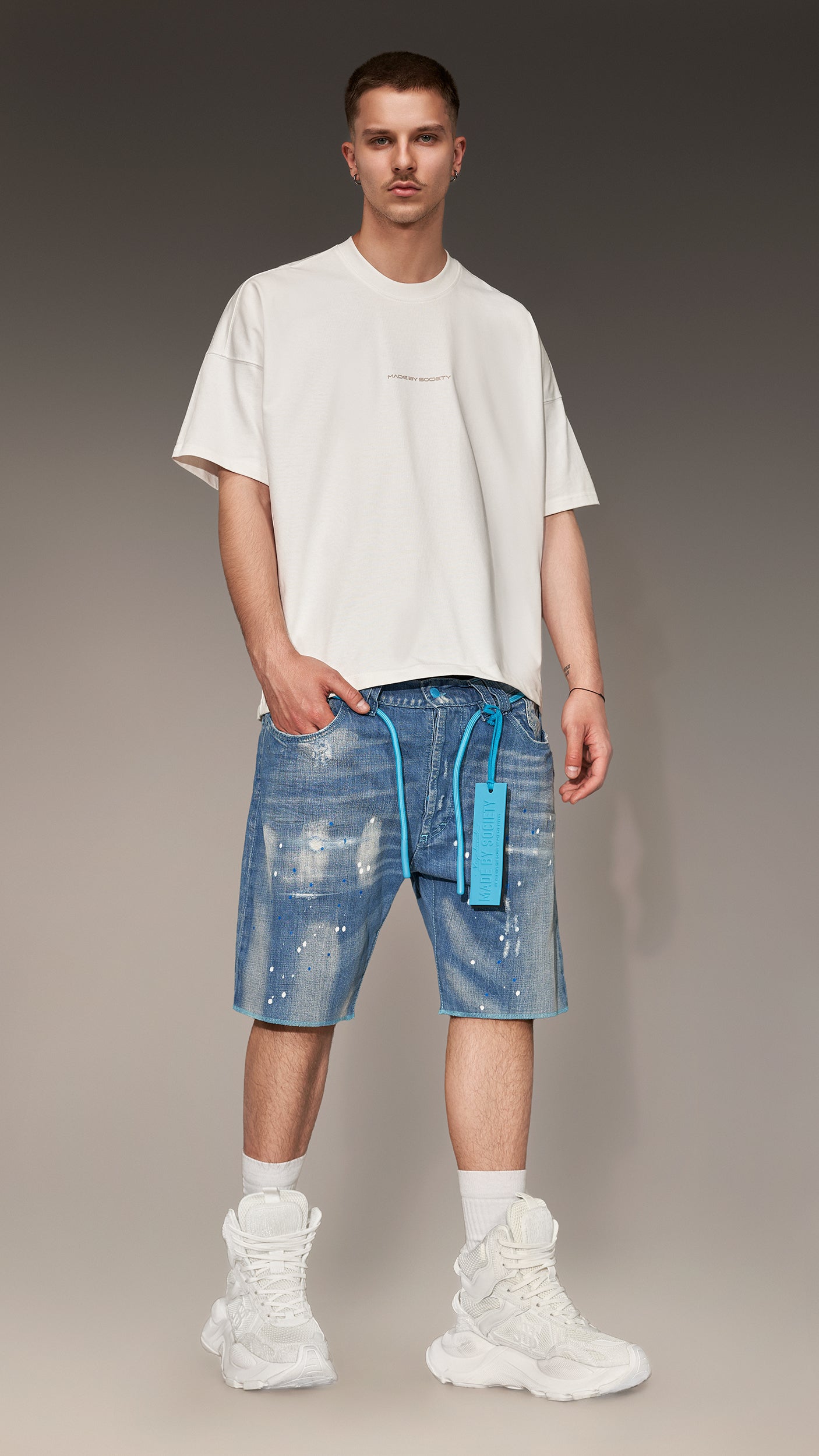 PAINT SHORT JEANS - P13407