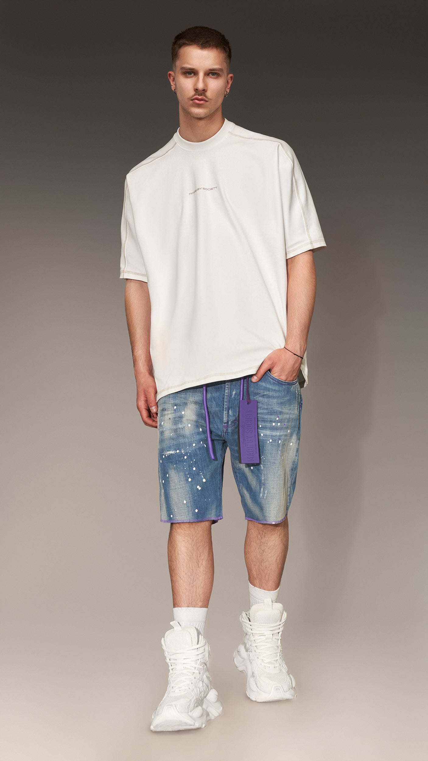 PAINT SHORT JEANS - P13363