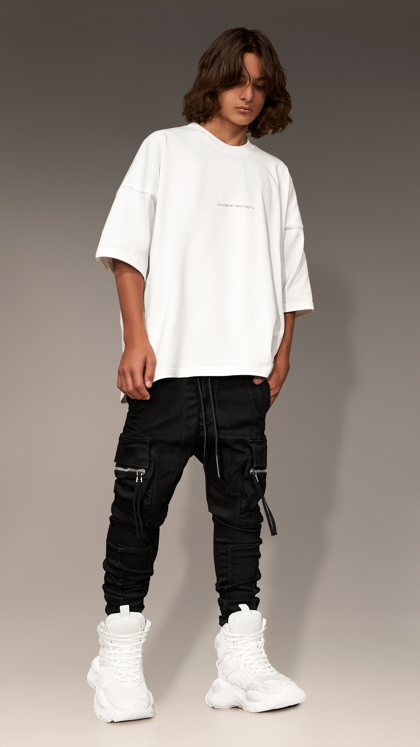 Pantaloni denim cargo - P11524