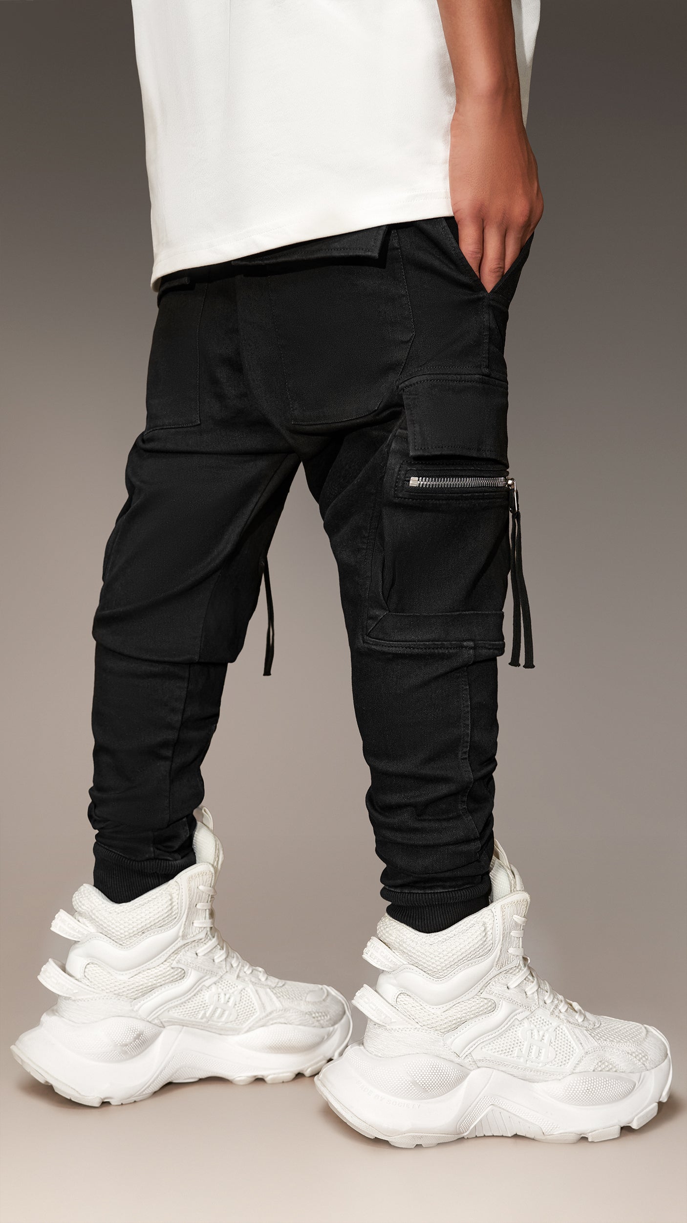 Pantaloni denim cargo - P11524