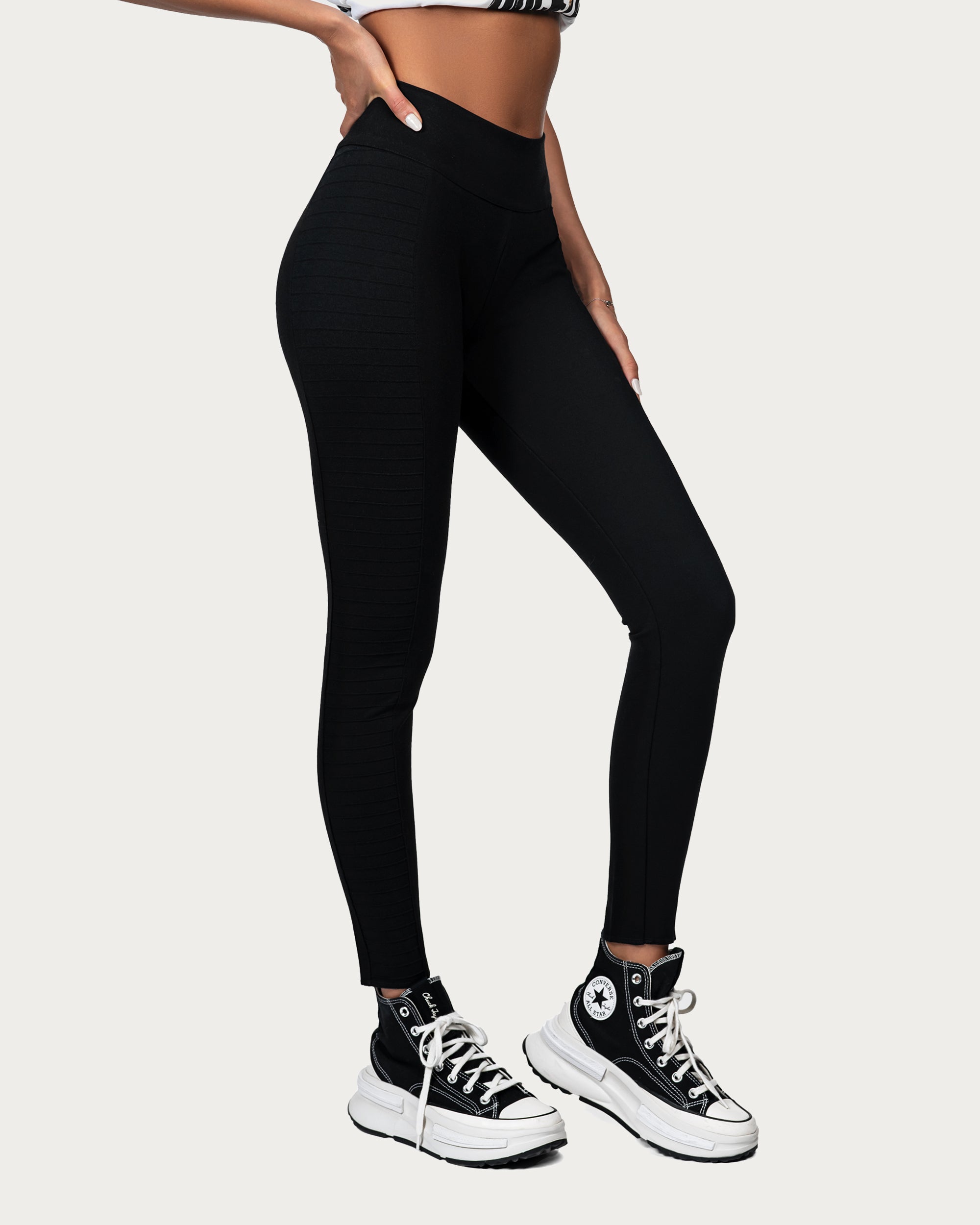 Ribbed leggings pants - P23039