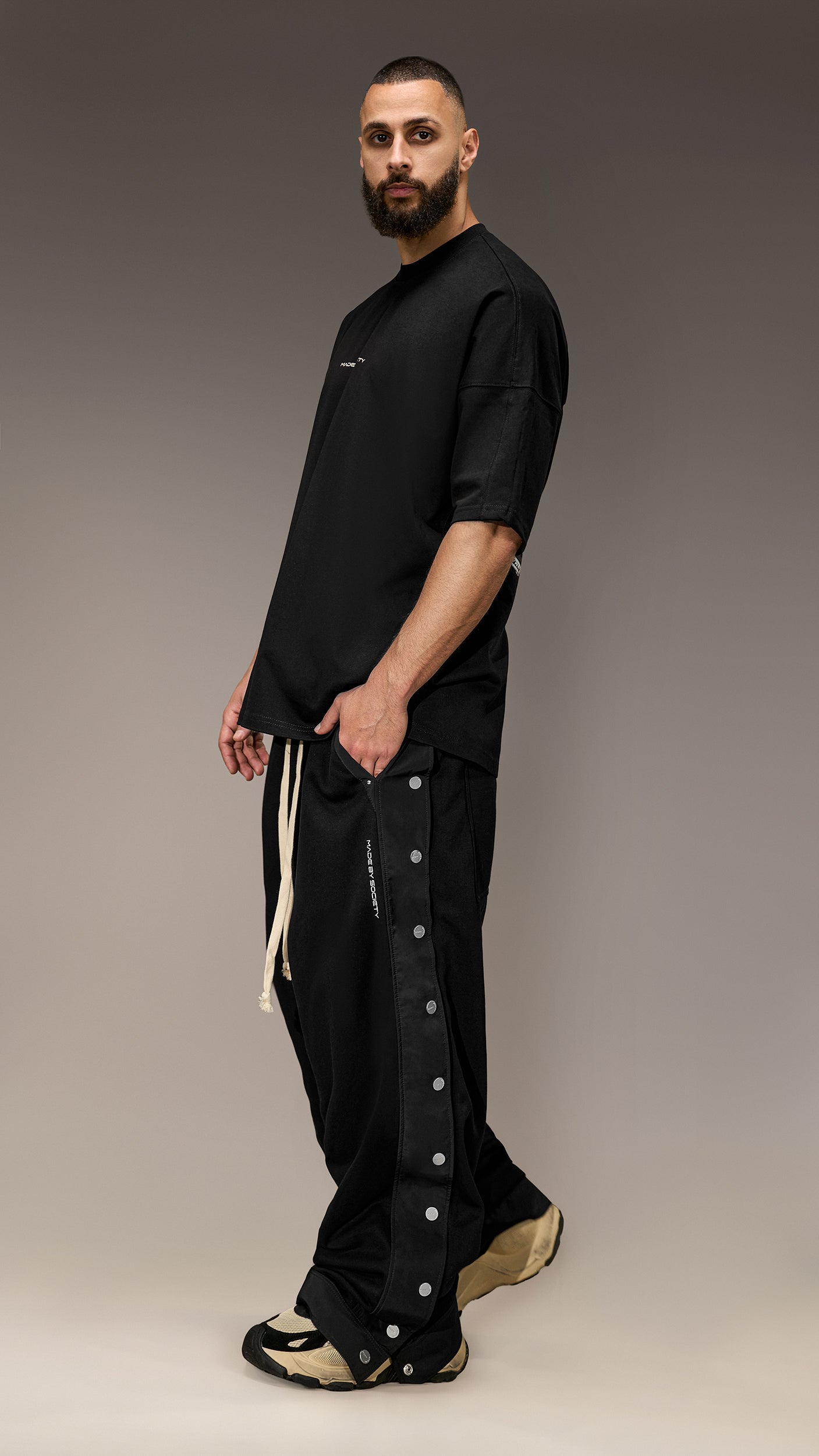 Pantaloni cu capse Made by Society - P16183