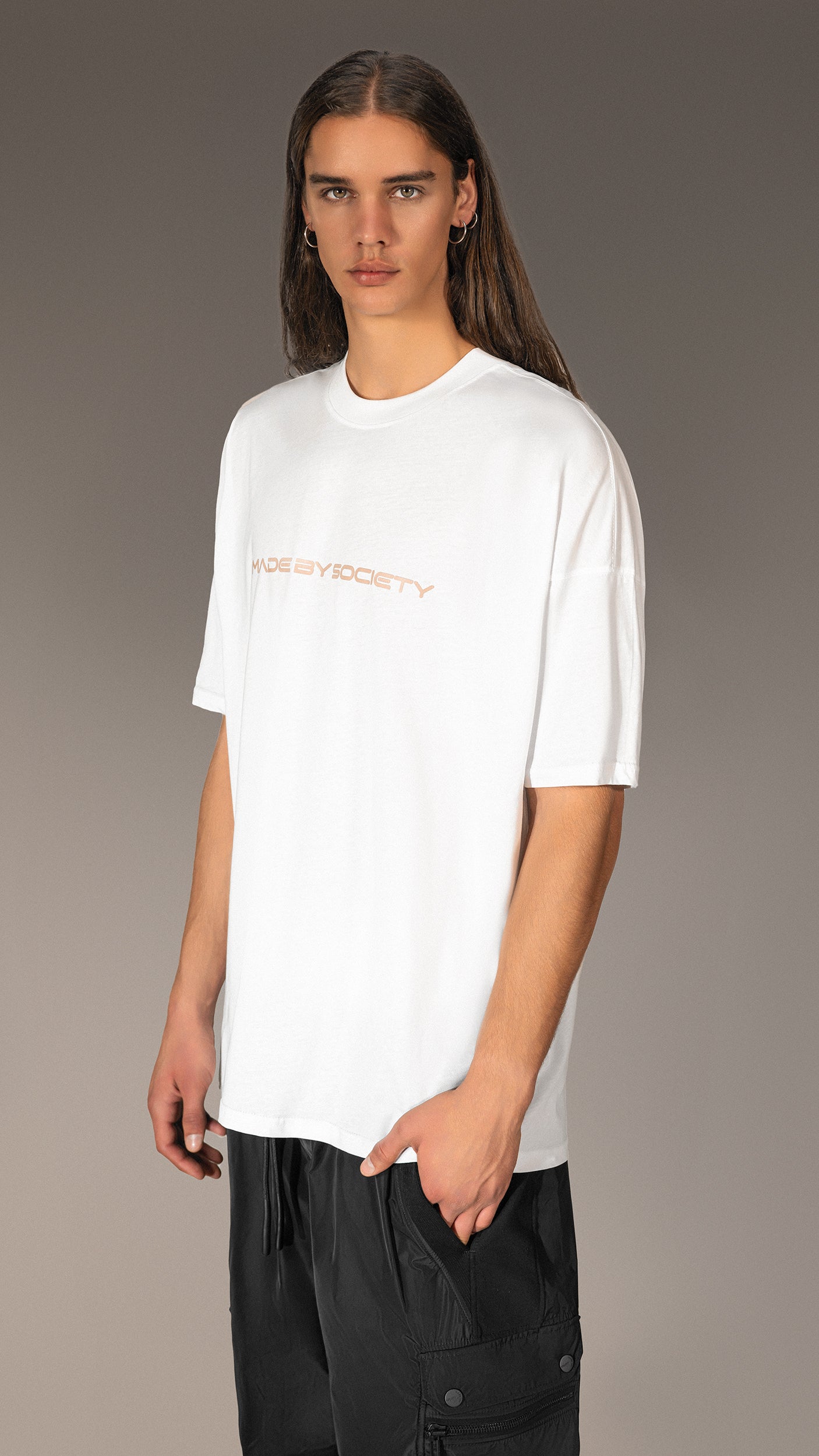 Tricou alb Made by society - T15655