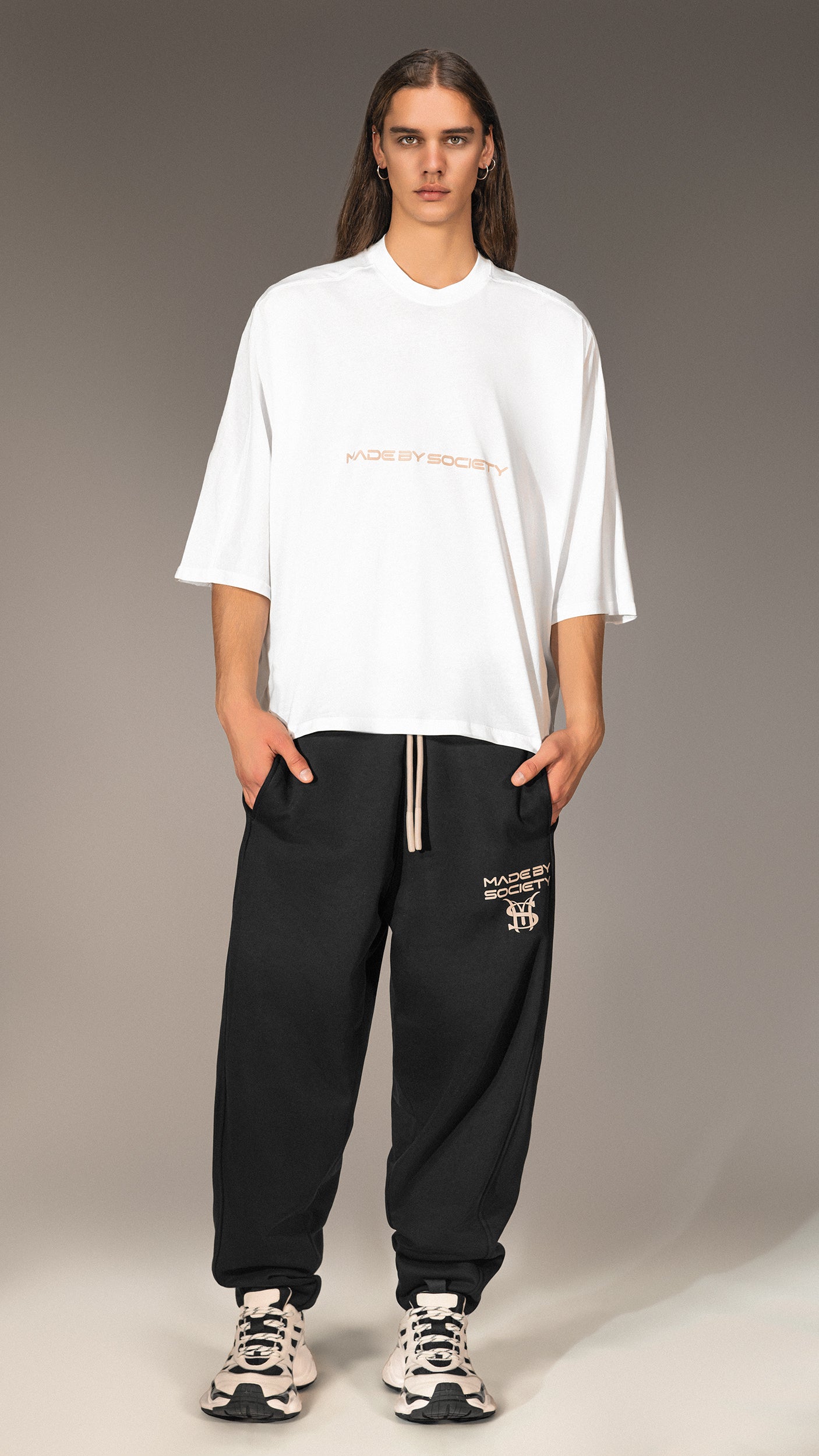 Oversized T-shirt "Made By Society" - T15654