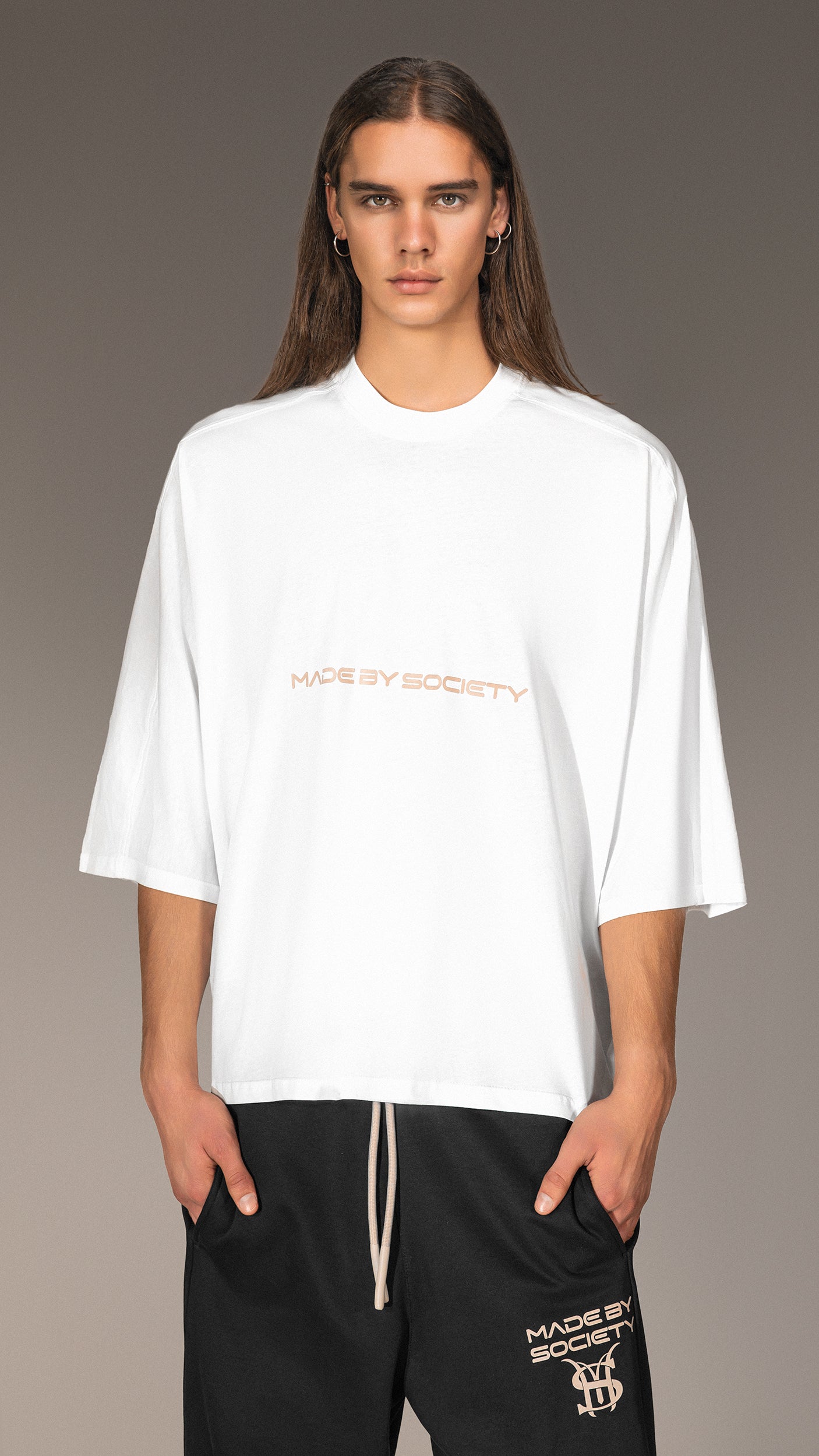 Oversized T-shirt "Made By Society" - T15654