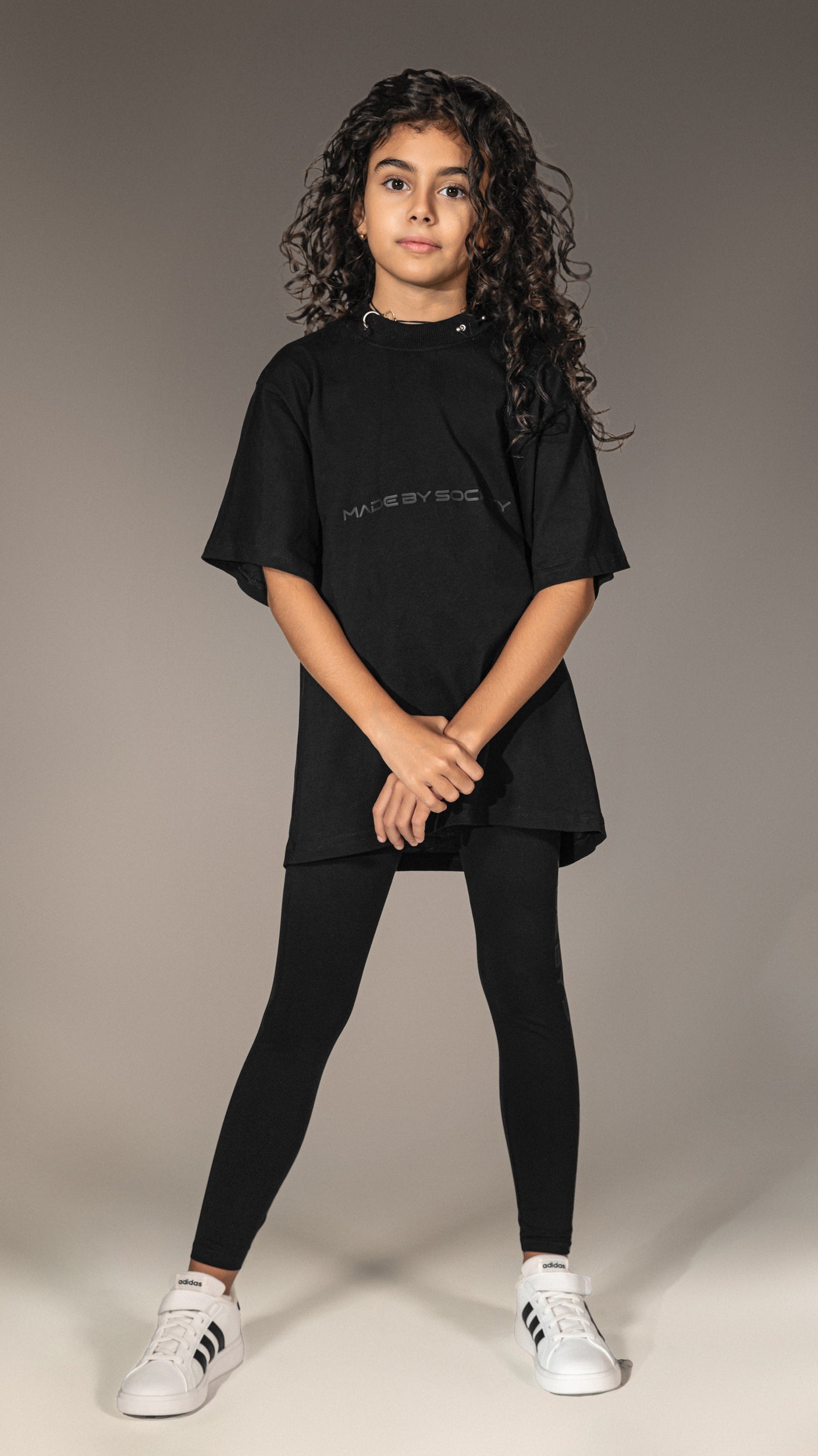 Tricou Oversized Negru "Made by Society"  - T35571