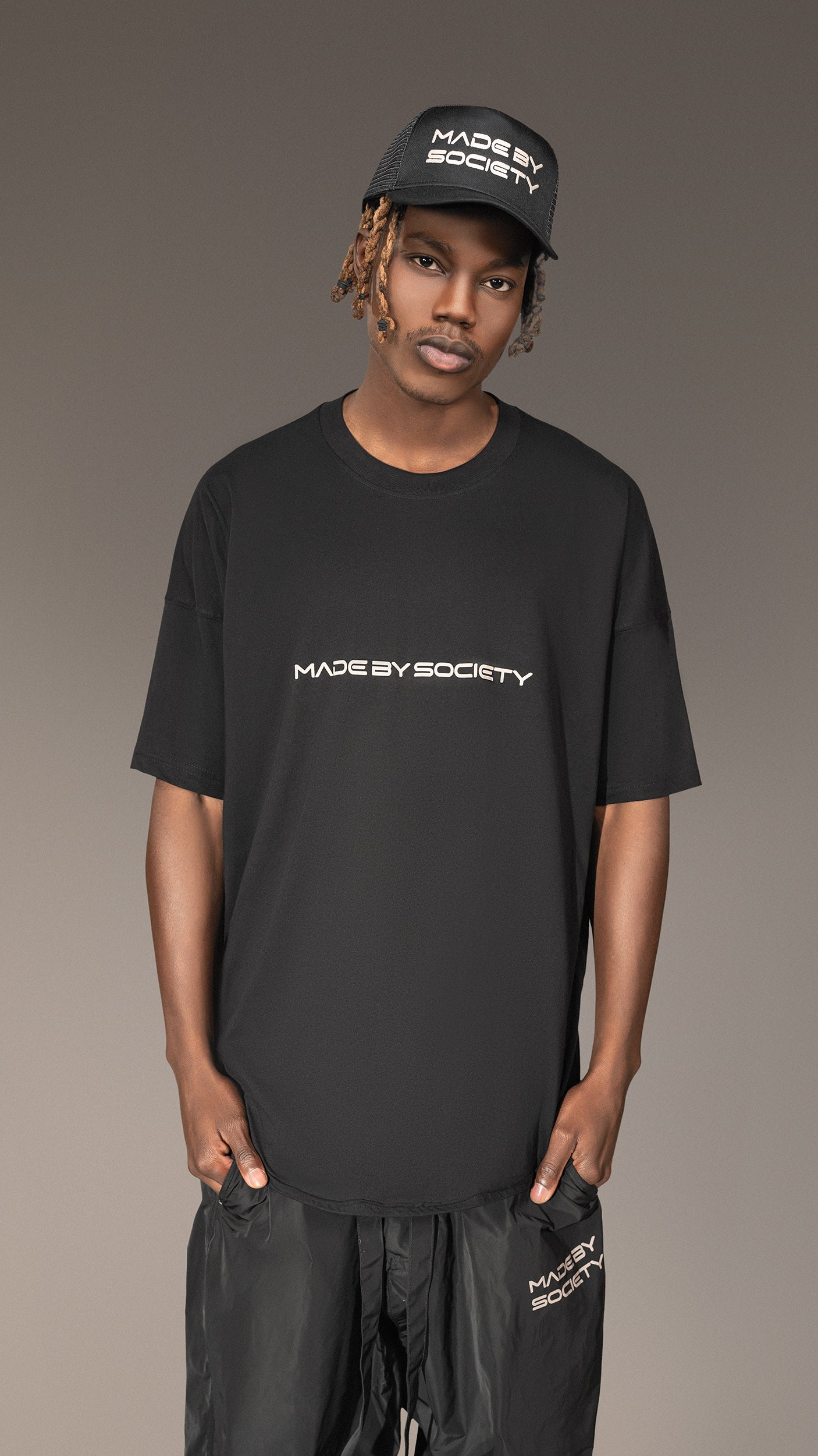 Tricou Negru „Made By Society” - T13080