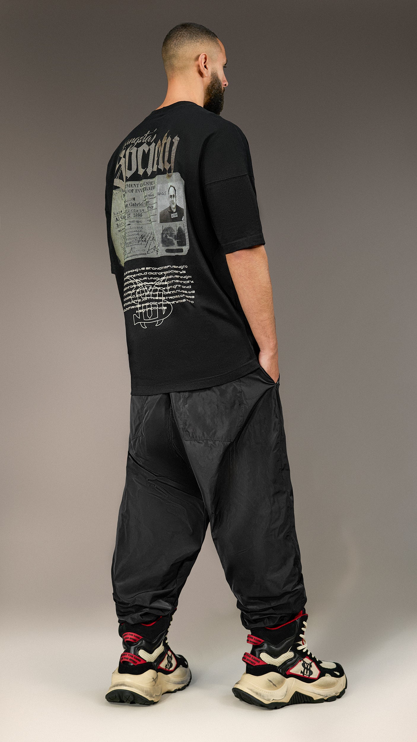 Tricou Oversize "Gangsta Society" - T15932