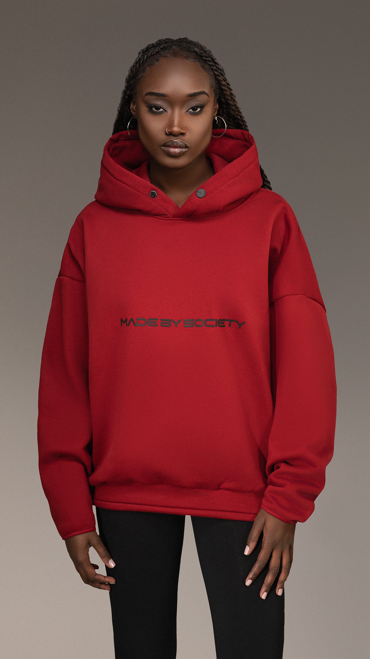 Oversize суичър „MADE BY SOCIETY” - H25709