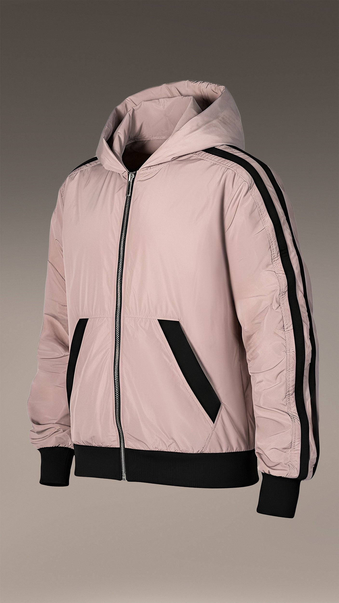 Суичър с цип на райета - H14117