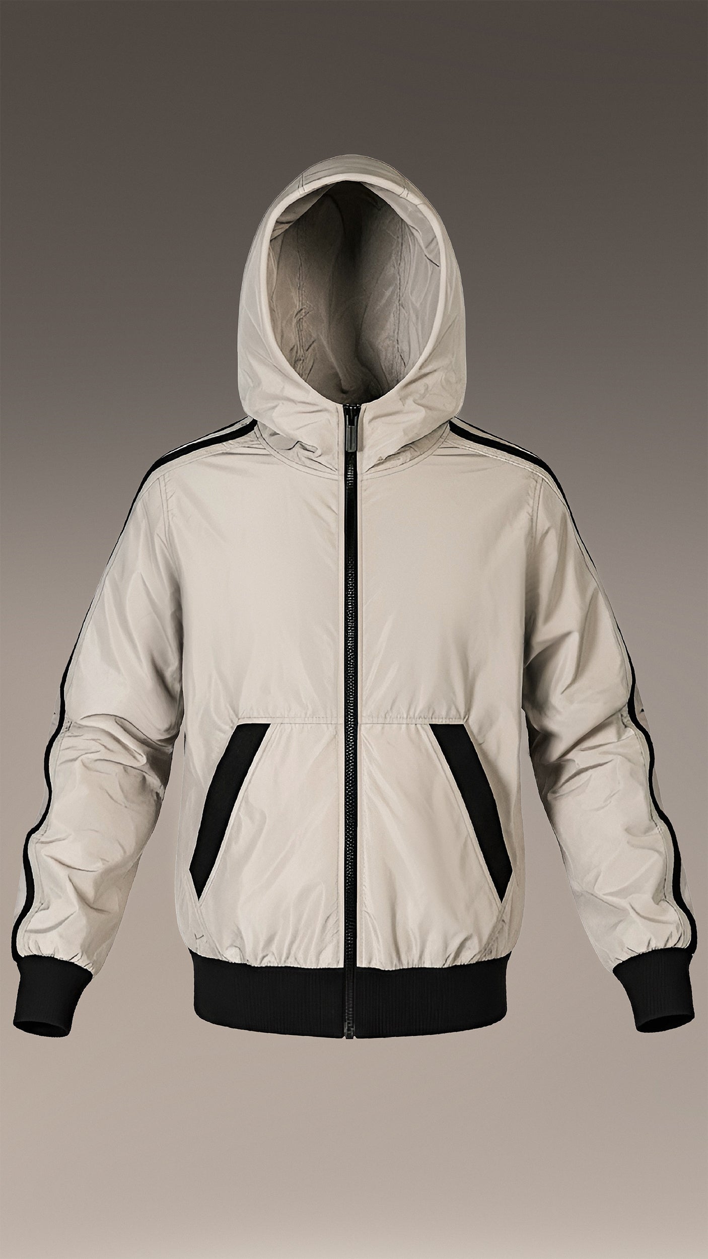 Суичър с цип на райета - H14249