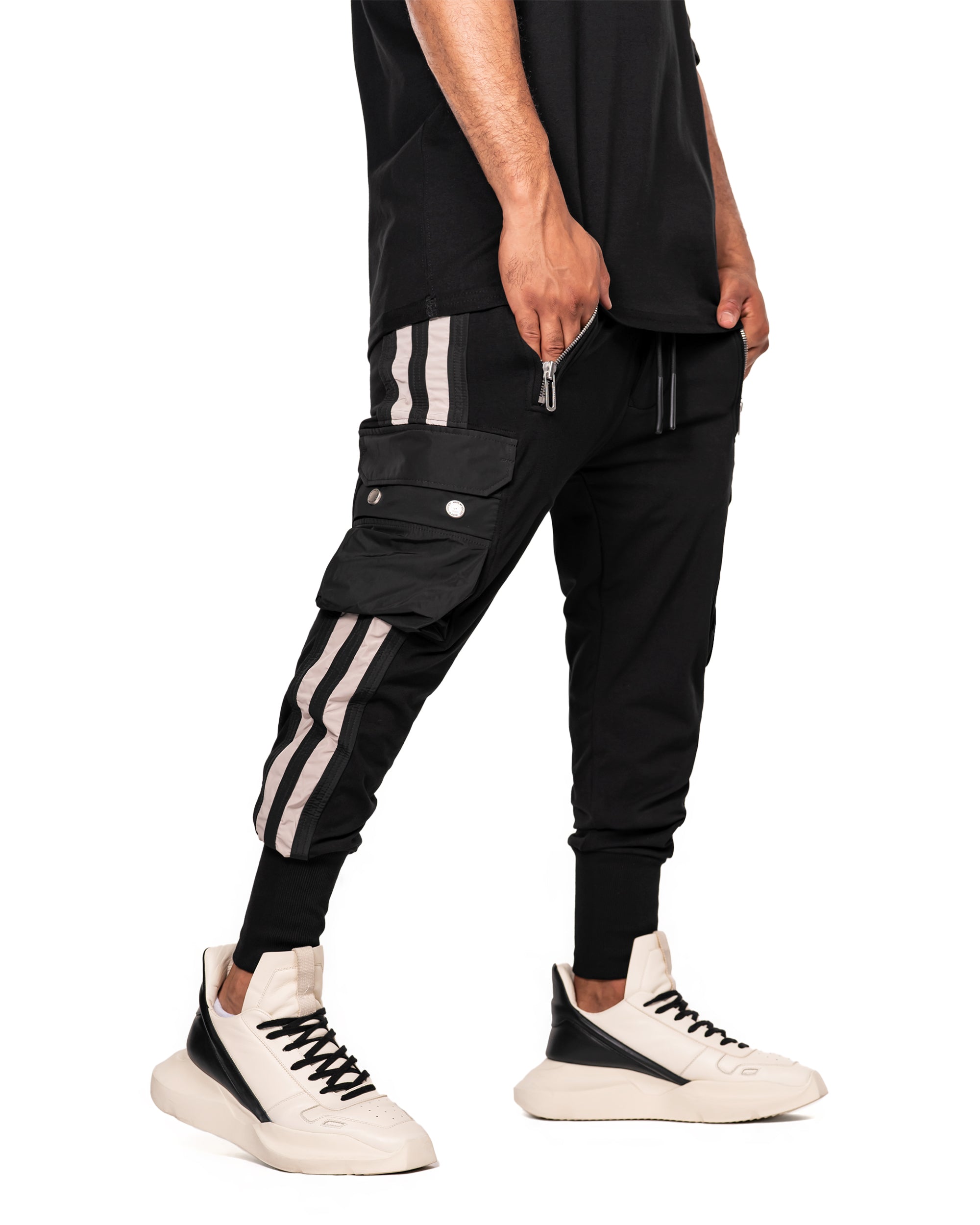 Vertical lines cargo pants - P13650