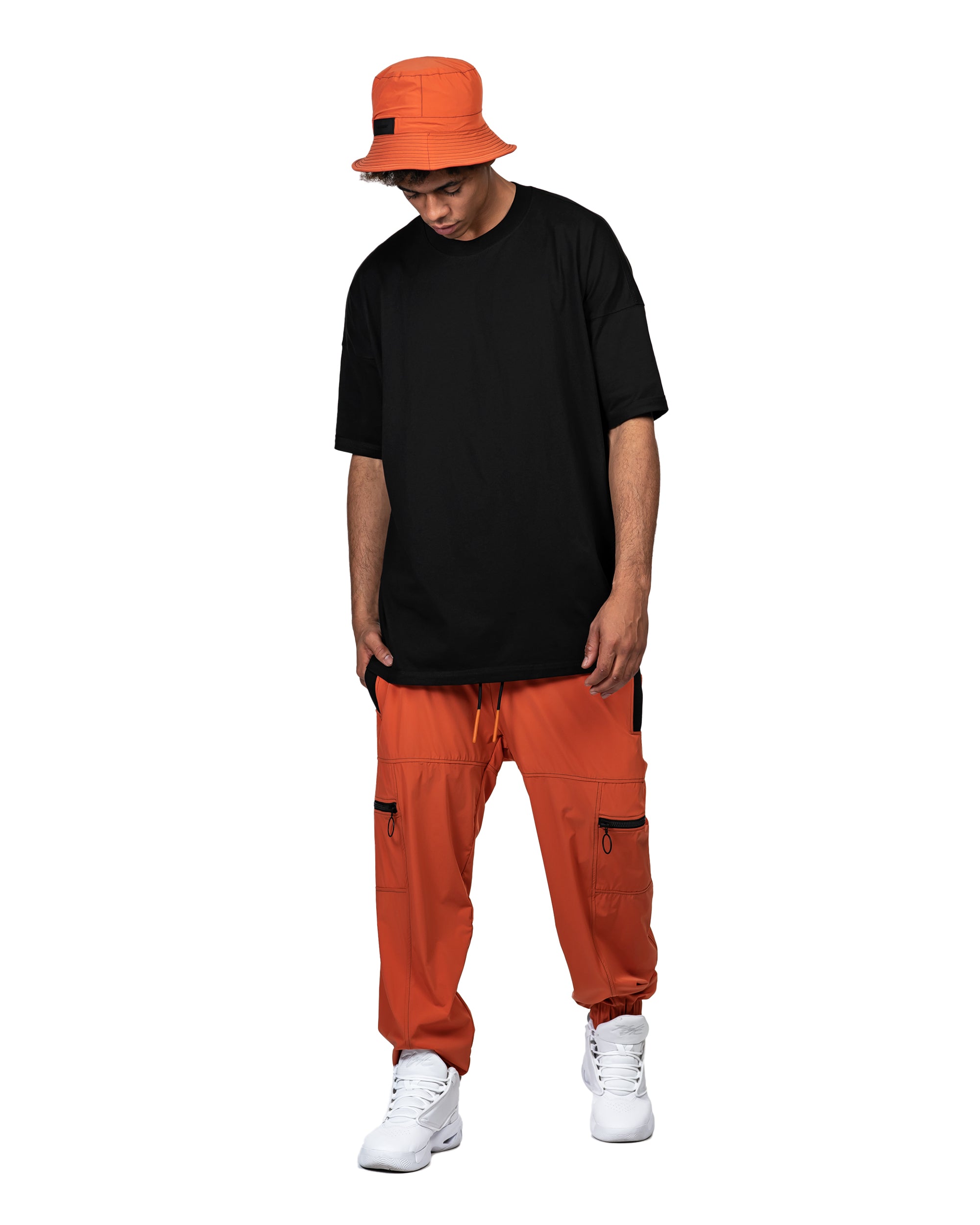 Orange cargo pants - P11814