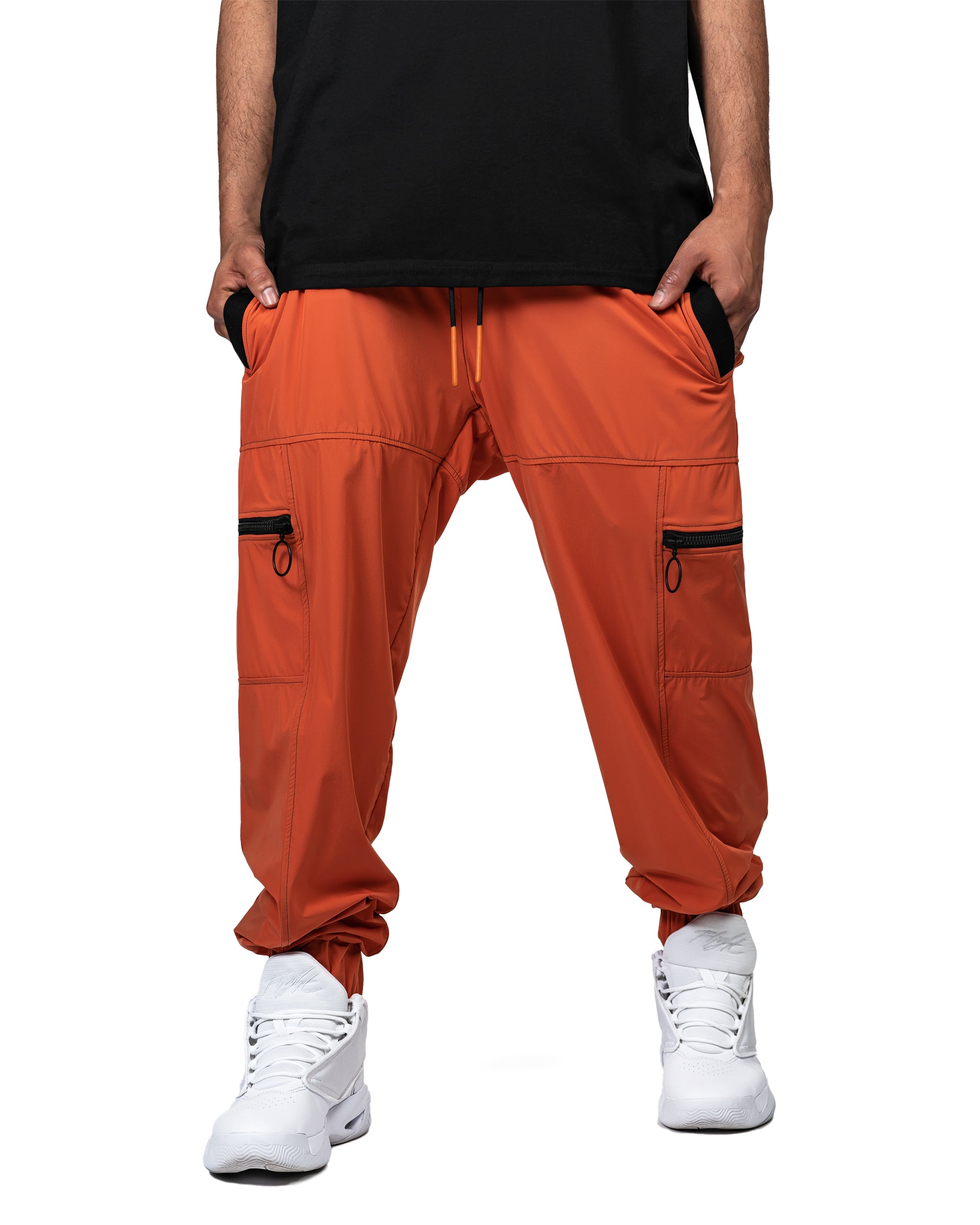 Orange cargo pants - P11814