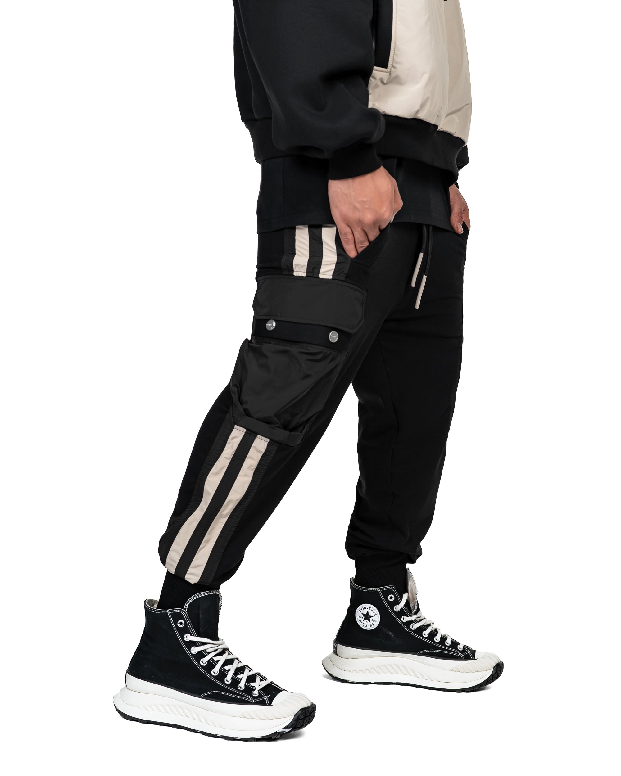 Vertical lines cargo pants - P14858