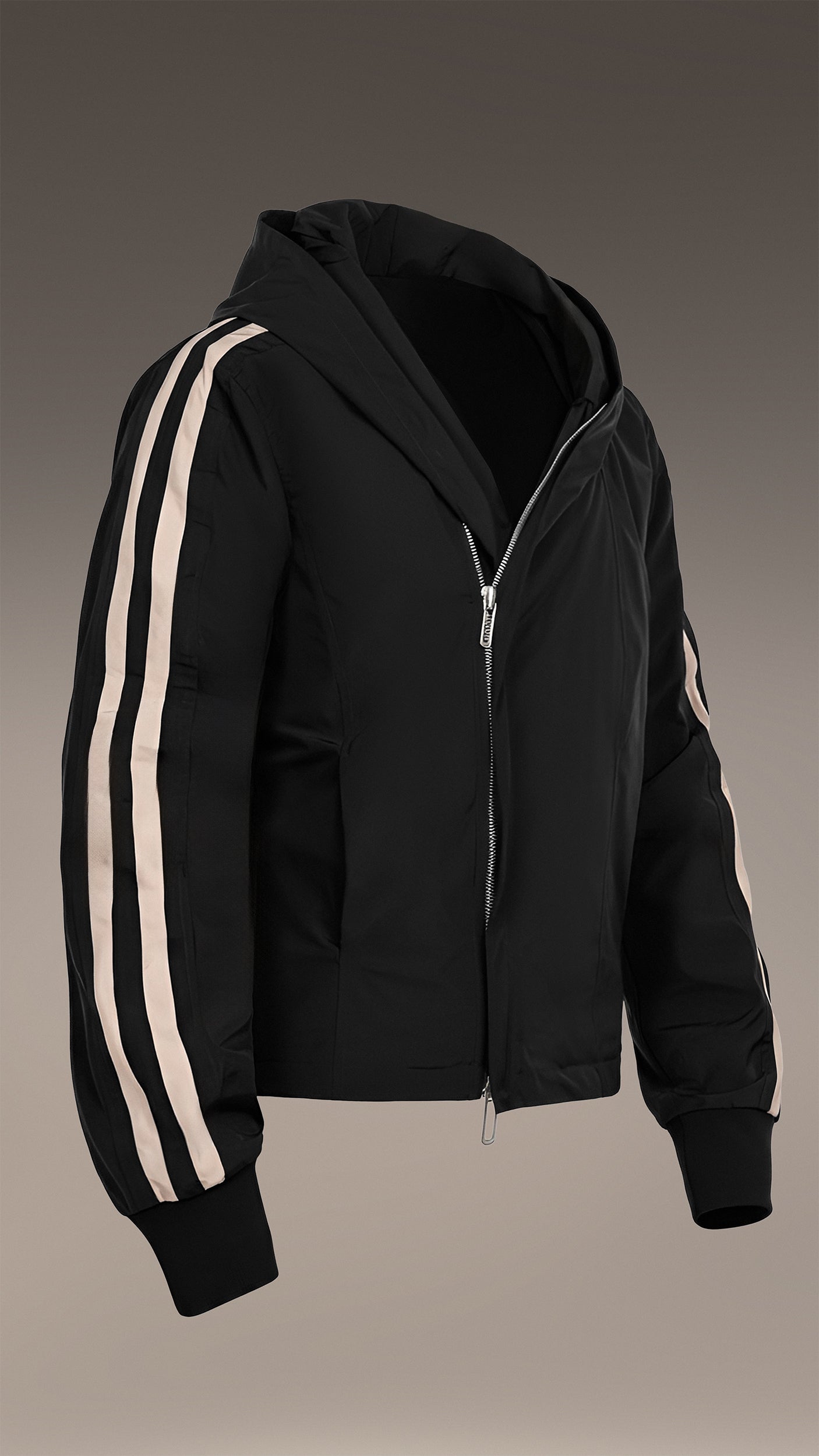 Vertical lines hoodie jacket - J12988